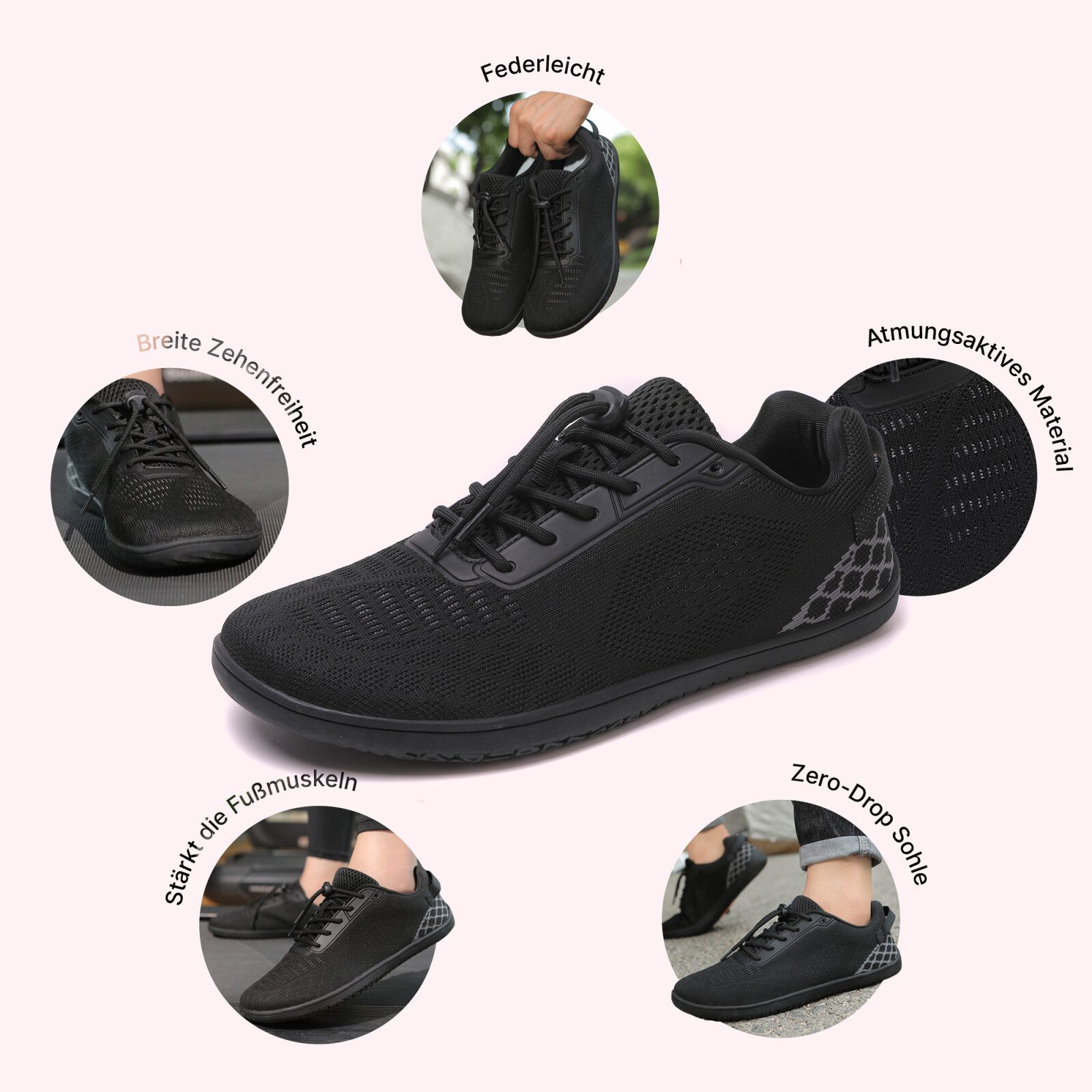 DOTALES Litestep Barfußschuhe Damen & Herren Barfuß Sneaker Barfußschuh Barfuß Sneaker, Minimalschuhe