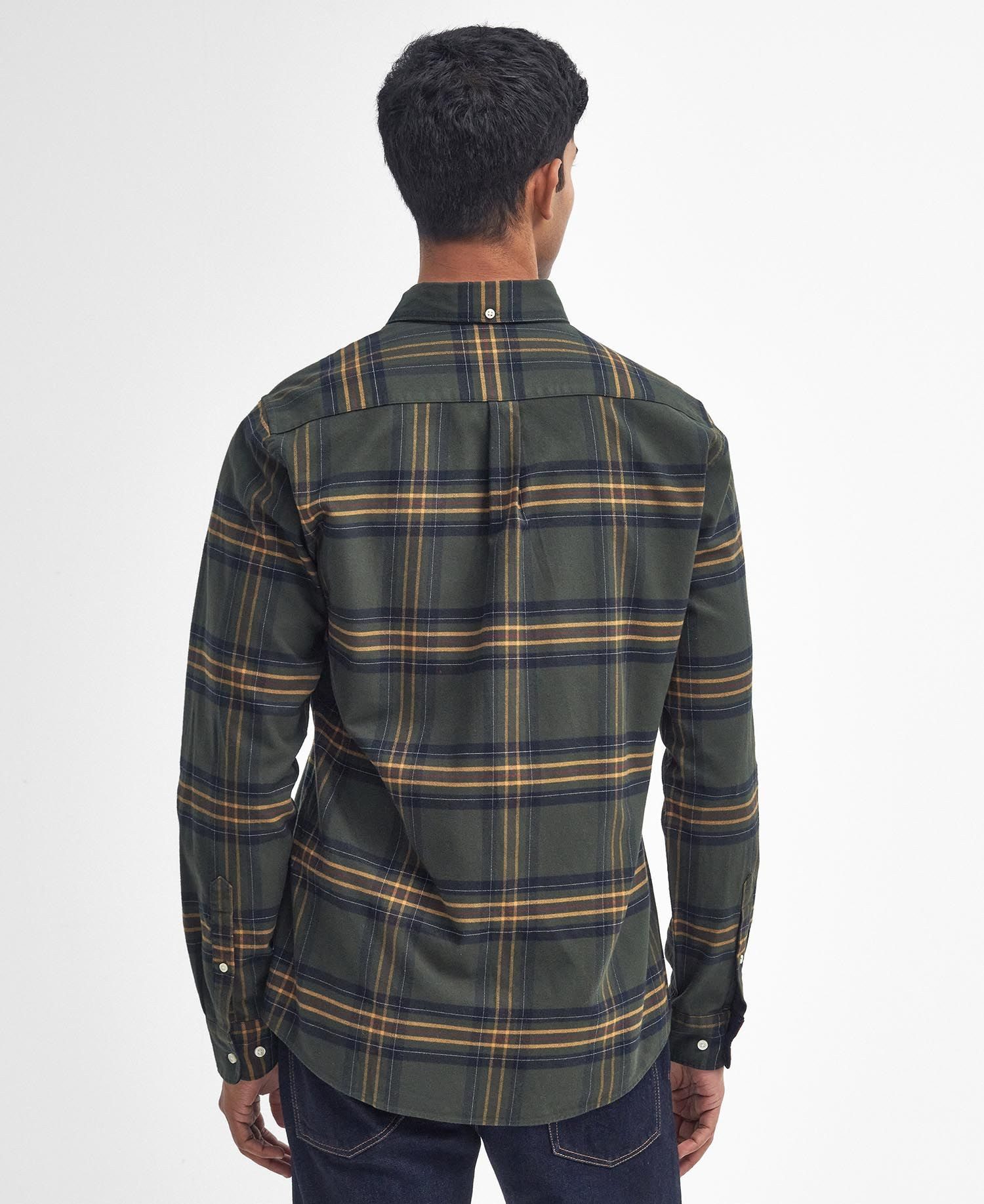 Barbour Outdoorhemd BARBOUR Hemd Portdown Tailored Oliv
