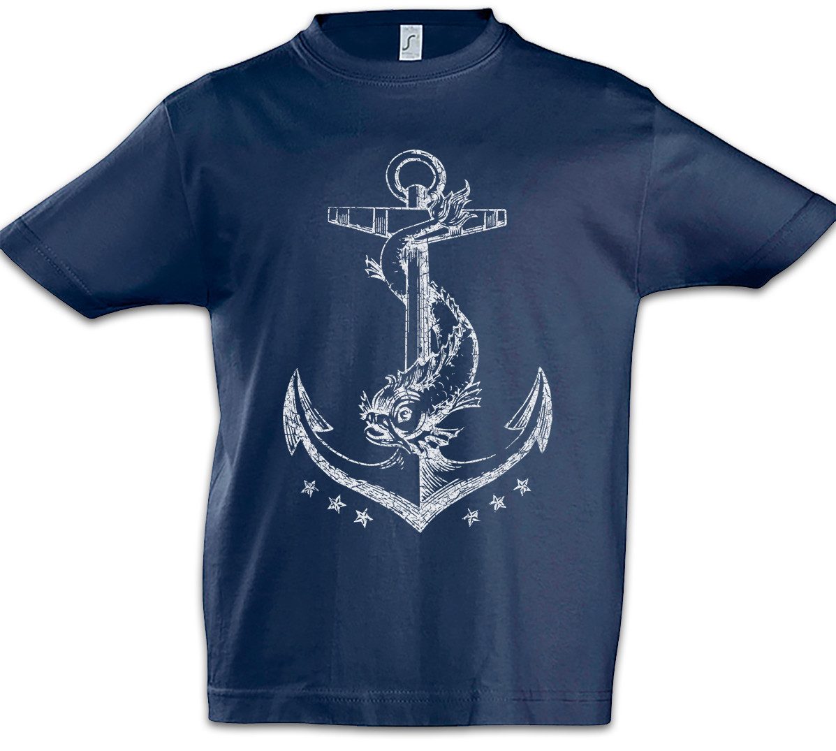 Print-Shirt Anchor II Kinder T-Shirt Anker Tattoo Segler Segeln Sport Sports