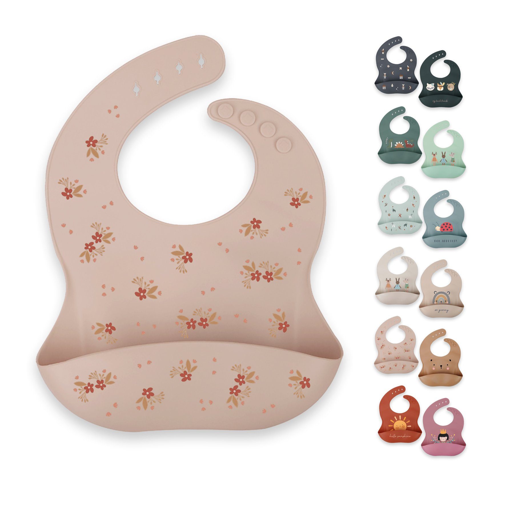 Artee Слюнявчики Silikon Слюнявчики mit Auffangtasche