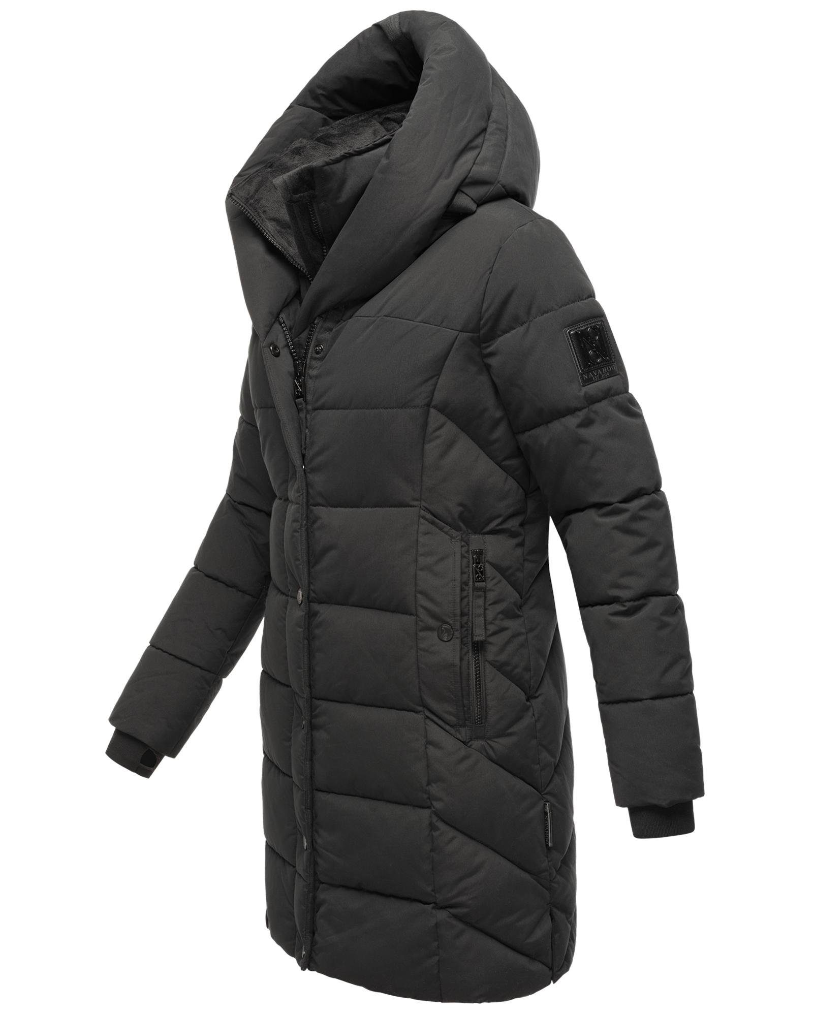 Navahoo Steppmantel Knutschilein Stylischer Damenmantel mit abnehmbarem Fleece-Kragen