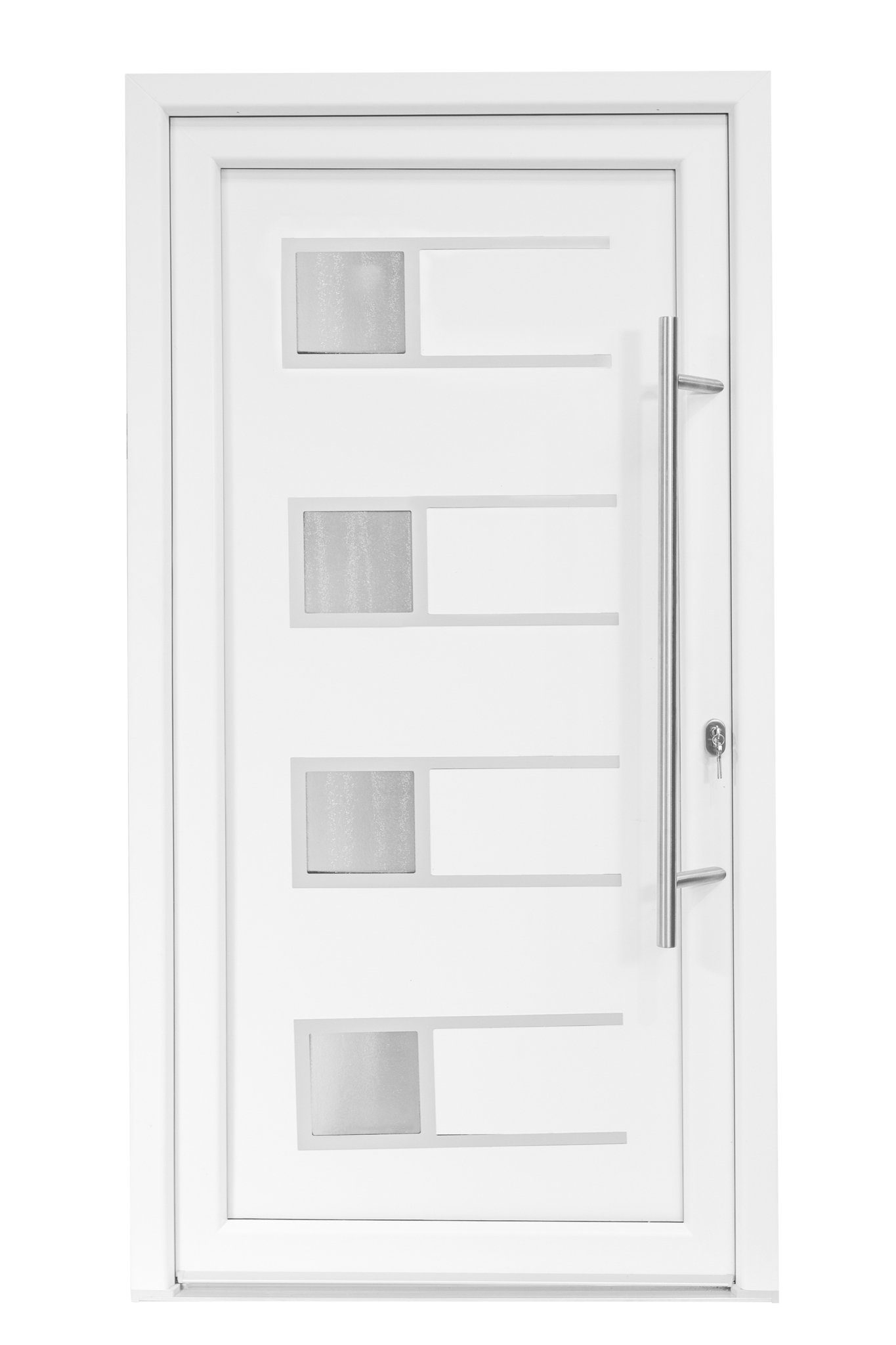 SN DECO GROUP Haustür Efraim, E-Öffner, Stoßgriff (Komplett-Set), Elektrischer Türöffner (E-Öffner) ROTO Typ 3RA verbaut