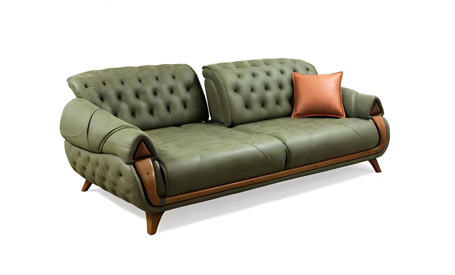 JVmoebel 3-Sitzer Stilvolles Leder-Sofa für 3 Personen – Neu und bequem, Made in Europa