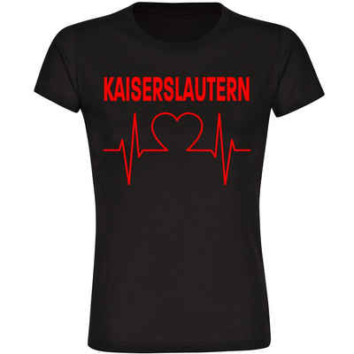 multifanshop T-Shirt Damen Kaiserslautern - Herzschlag - Frauen