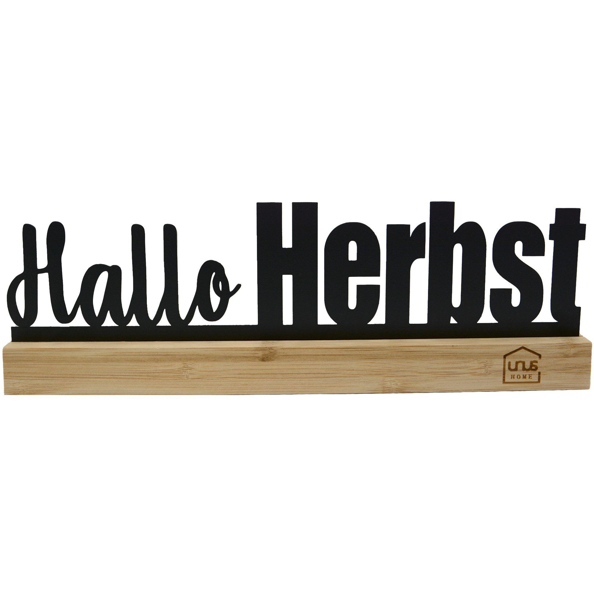 UNUS HOME Dekofigur Aufsteller Frühling und Herbst (30cm breit), Herbstdekoration, Herbst Aufsteller, Spruchständer
