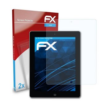 atFoliX Schutzfolie Displayschutz für Apple iPad 4 / iPad 3 / iPad 2, (2 Folien), Ultraklar und hartbeschichtet