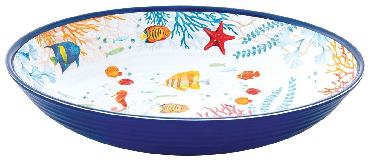 EasyLife Salatschüssel Bora Bora, Melamin, Spülmaschinengeeignet, Mehrfarbig, Unterwasser, H: 6.5cm