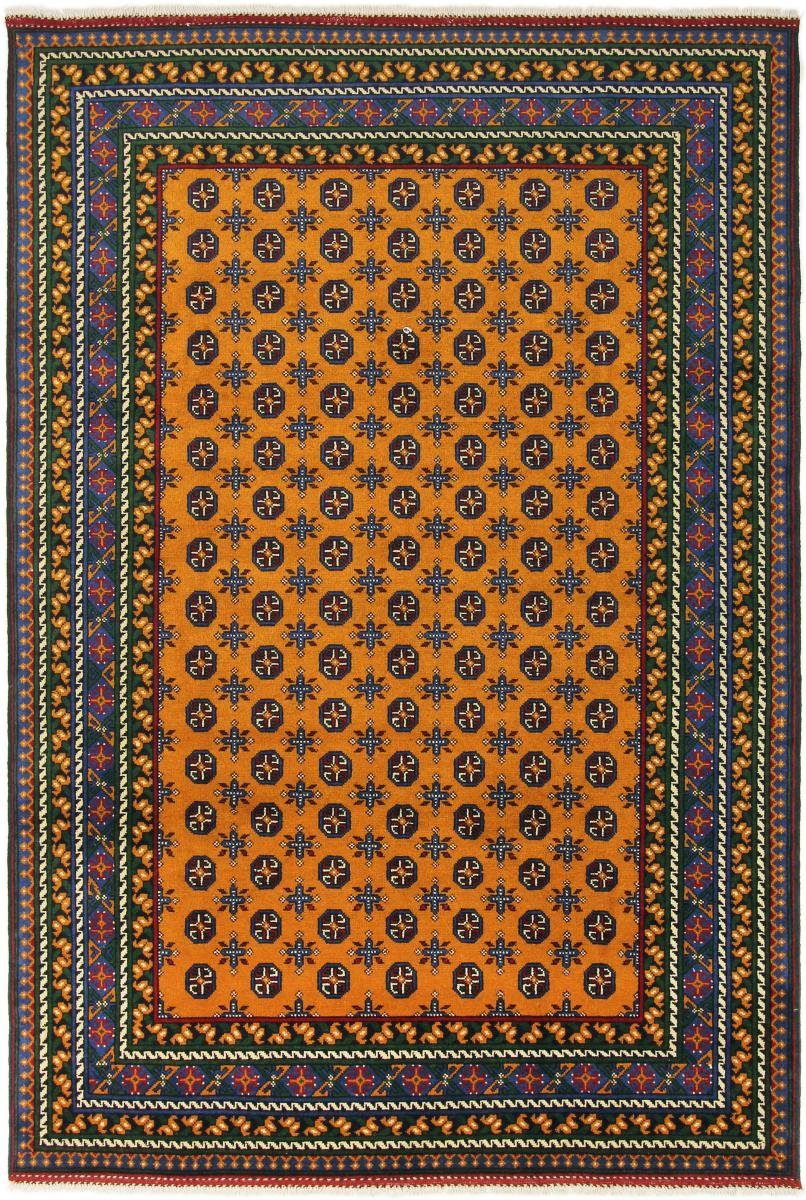 Orientteppich Afghan Akhche 200x295 Handgeknüpfter 6 Nain Orientteppich, Höhe: Trading, mm rechteckig