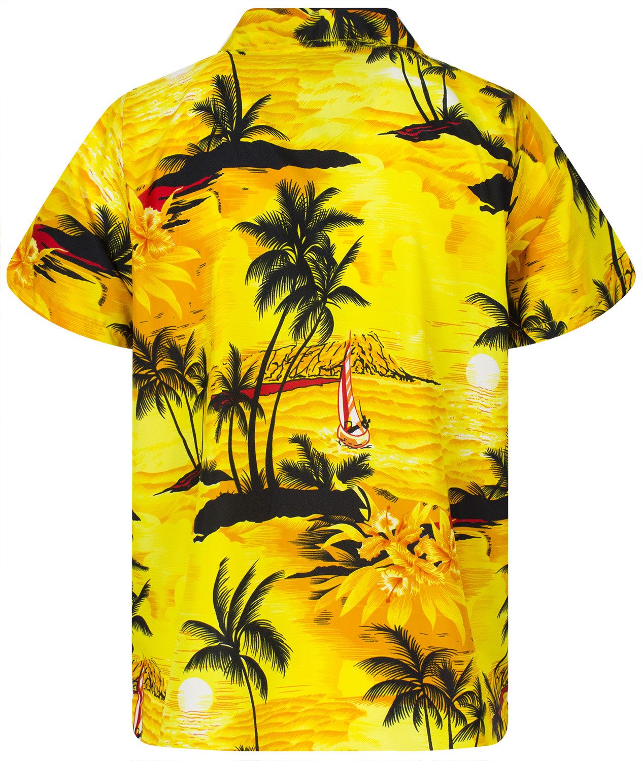 King Kameha Hawaiihemd Surf Funky Hawaii-Hemd Herren Kurzarm Front-Tasche S günstig online kaufen