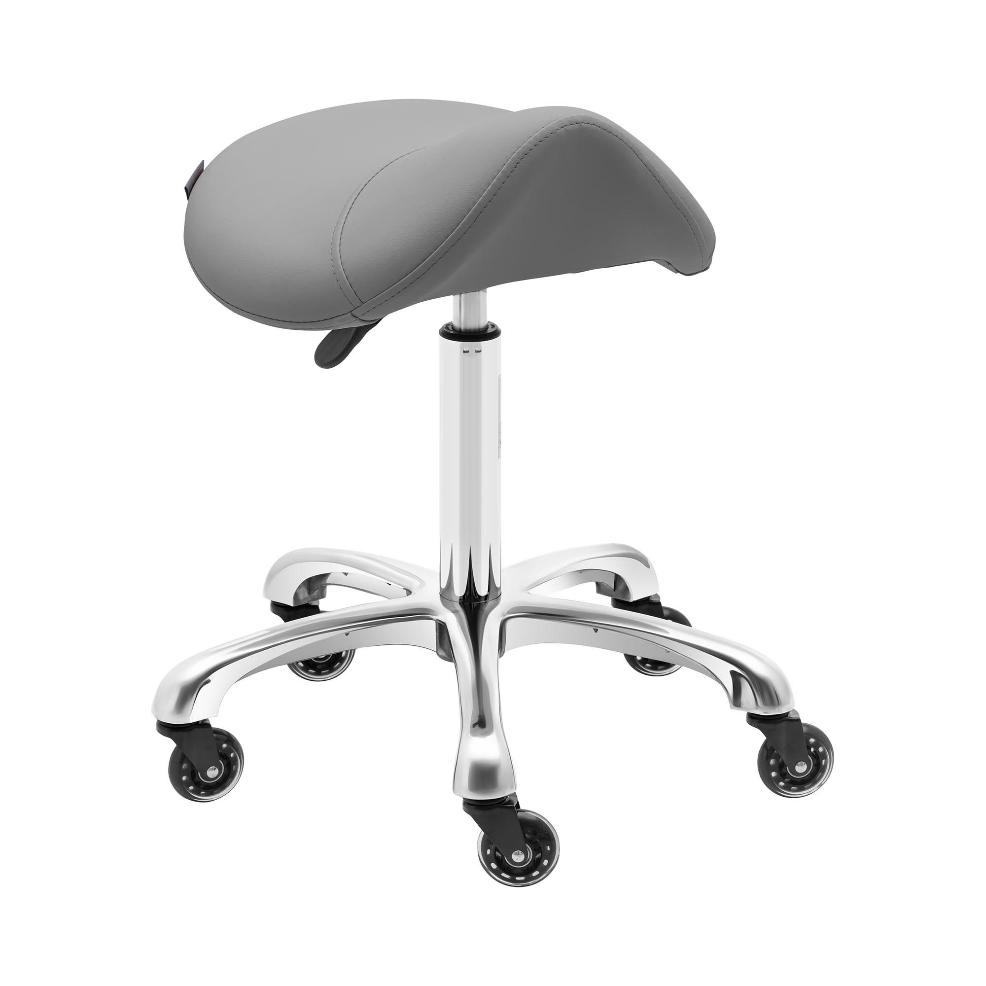 Physa Drehstuhl Sattelhocker YORK DARK GRAY ergonomischer Rollhocker höhenverstellbar, Dunkelgrau