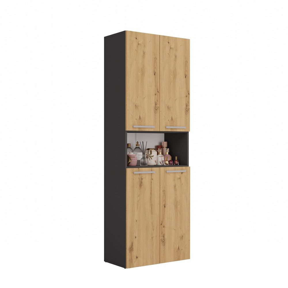 ibonto Hochschrank Badezimmerhochschrank Platzsparendes Aufbewahrungswunder günstig online kaufen