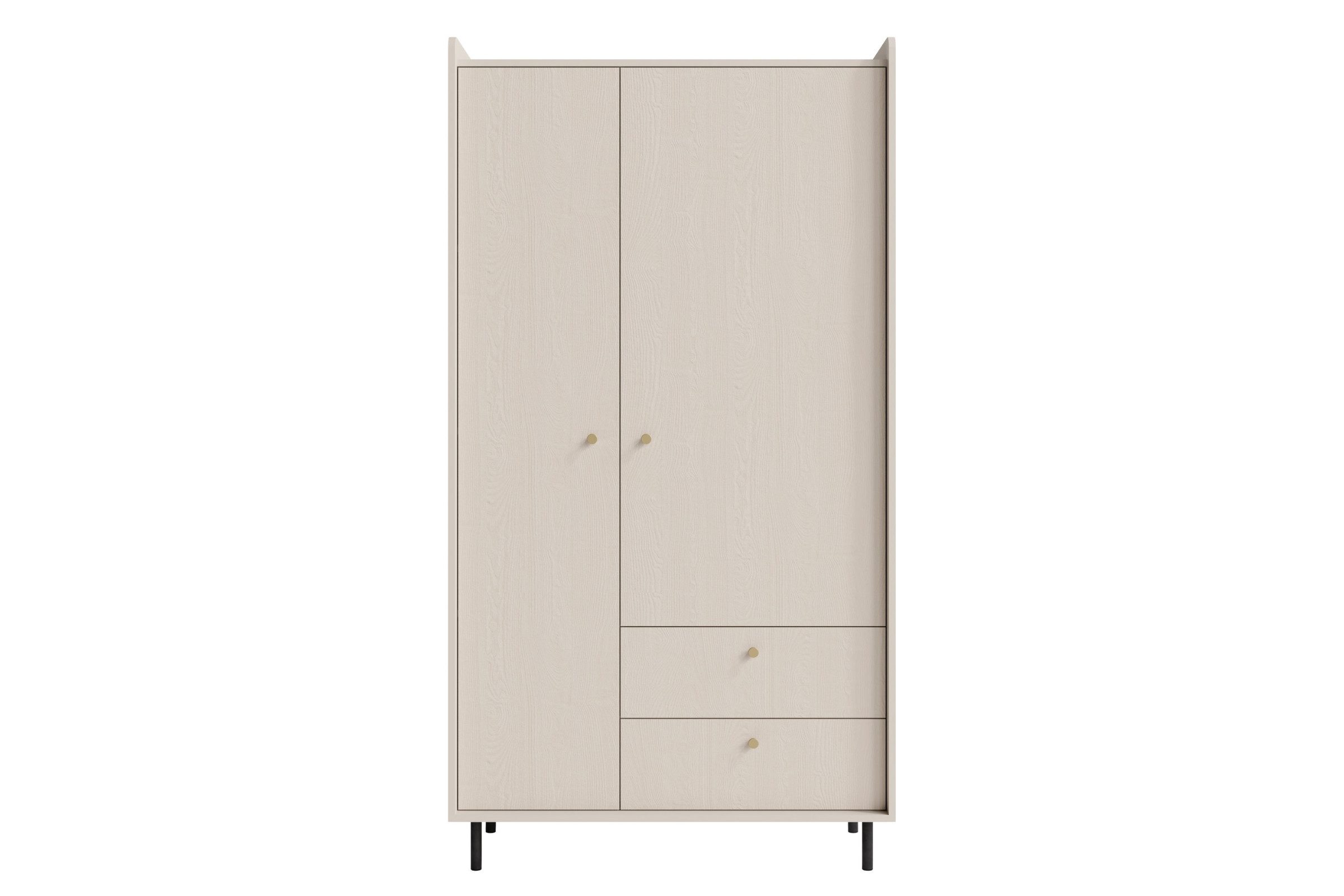 Deine Möbel 24 Kleiderschrank GEORGIA 12 103,5 / 192 / 52 cm in Sandbeige (Teil, 1-St., Wohnzimmer Schlafzimmer) GEORGIA-Kollektion Beige Sandbeige