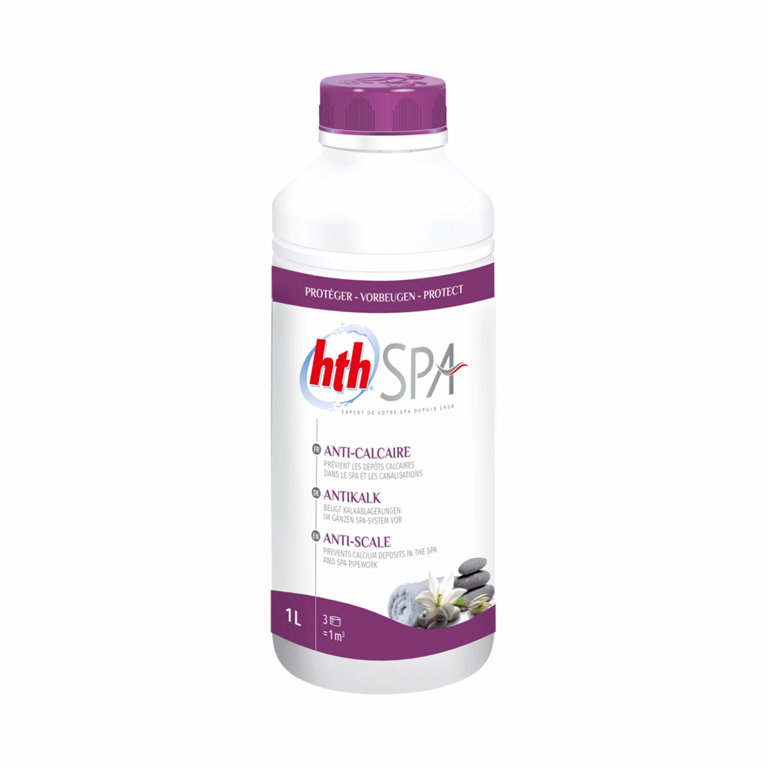 HTH Poolpflege hth Spa Antikalk 1 L (1000 ml) Anti-Kalk gegen kalkhaltige