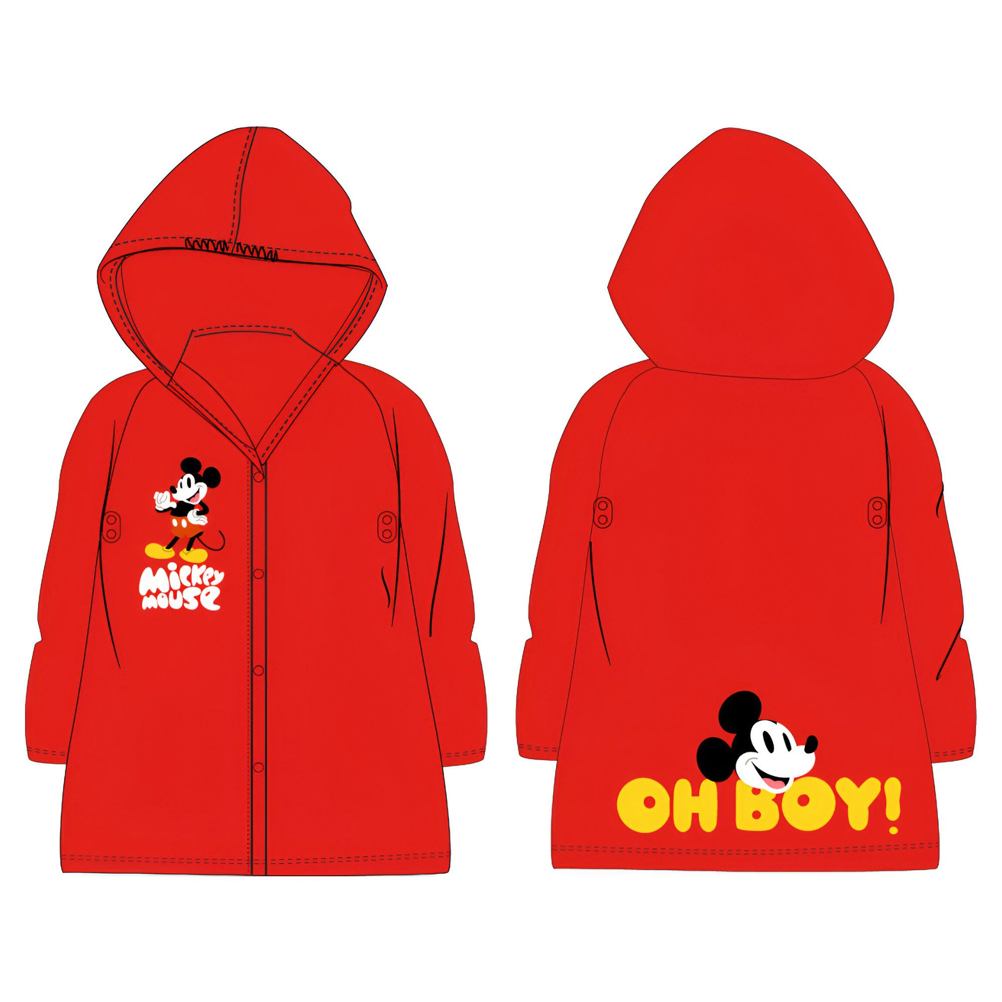Disney Regenponcho Disney Mickey Maus Kinder Jungen Regenschirm plus Regenponcho Schirm (2-St) Gr. 98 bis 128