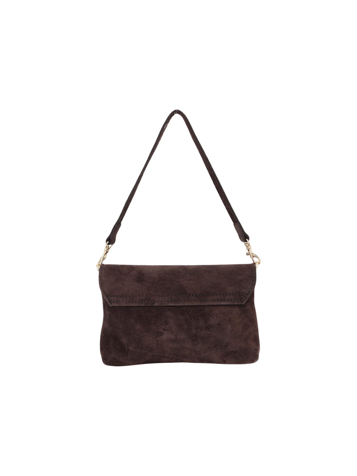 BRISE TASCHE Schultertasche Kleine Schultertasche, Handtasche Leder und Wildleder, Wildleder, Abnehmbare Kette, Goldfarbener Verschluss