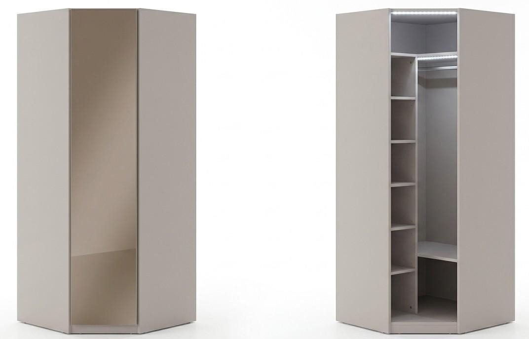 JVmoebel Eckschrank Eckschrank Stil modern grau praktisch Schlafzimmer komfortabel (1-tlg)