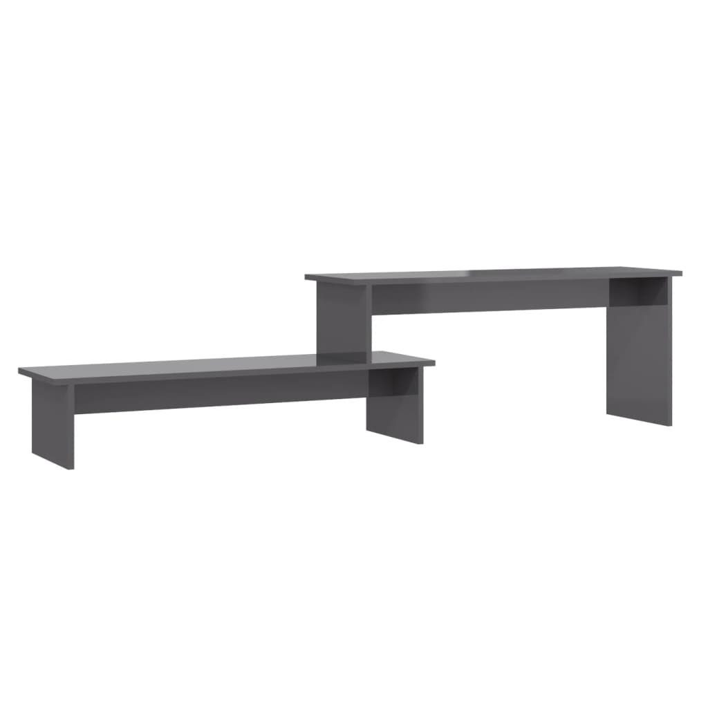 vidaXL TV-Schrank TV-Schrank Hochglanz-Grau 180x30x43 cm Spanplatte Lowboard