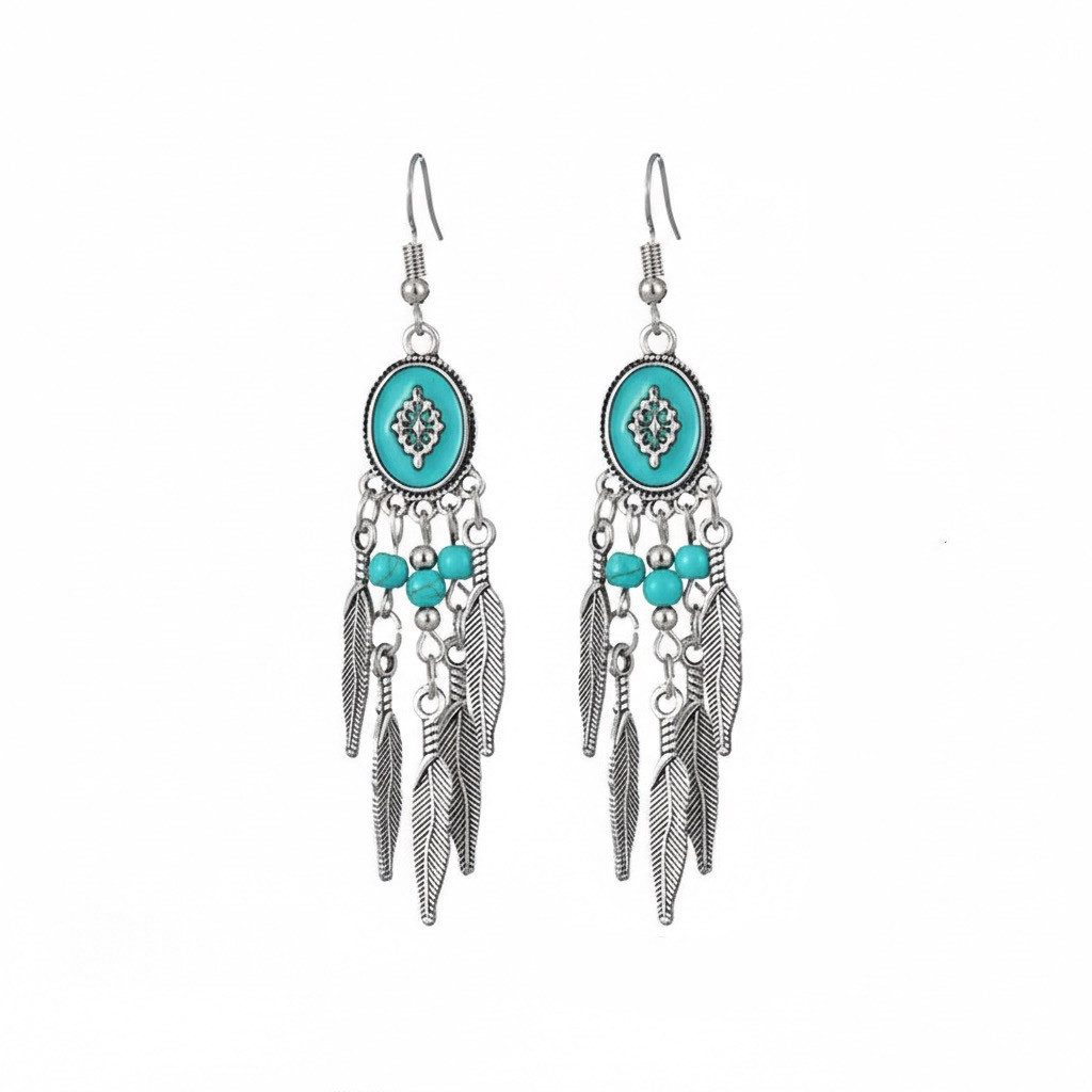 The Beauty House Ohrring-Set Ethno Boho Ohrringe Damen – Vintage Ohrhänger mit Edelstein Look