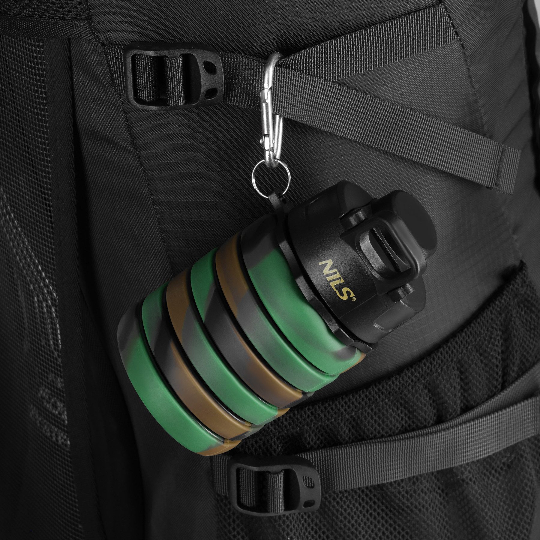 Nils Trinkflasche Faltflasche Tarnfleck faltbare Trinkflasche für unterwegs 500ml