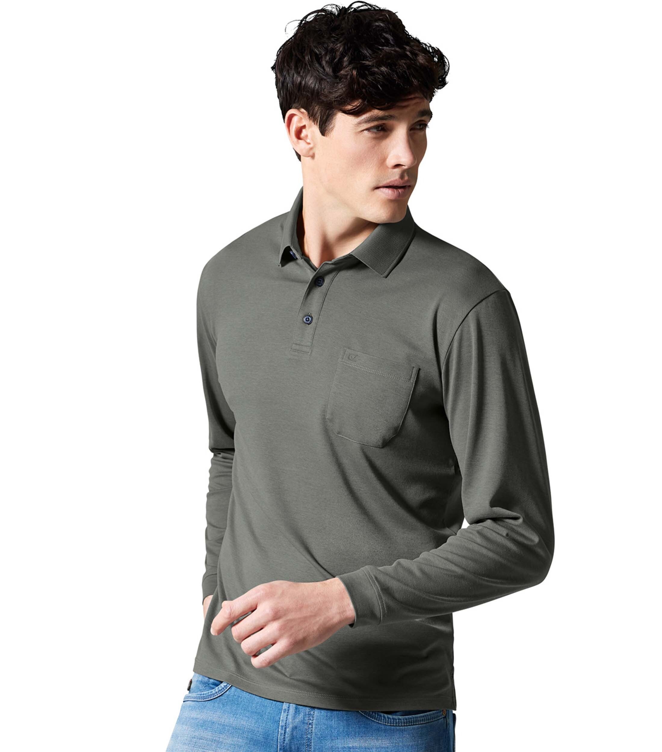 CASAMODA Langarm-Poloshirt CASAMODA Polo-Shirt Langarm uni