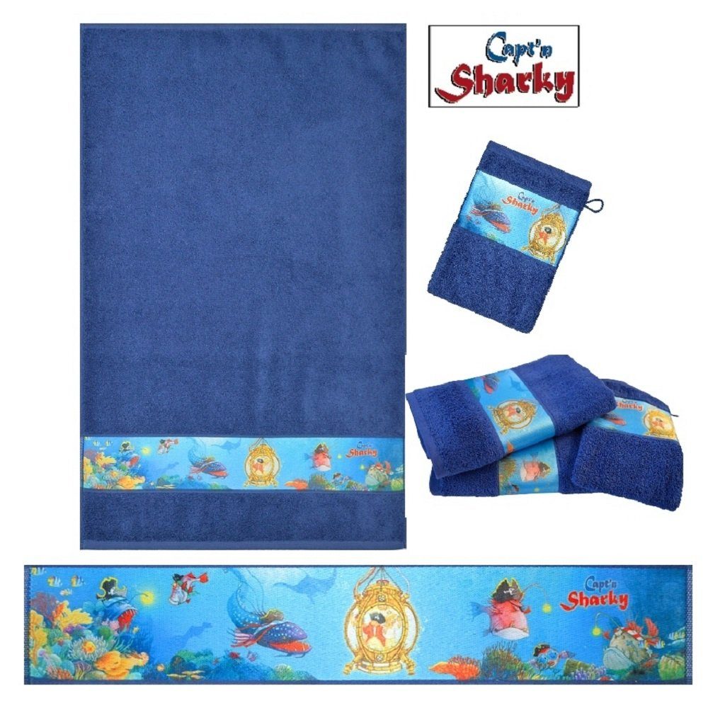 Dyckhoff Handtücher Kinderfrottierserie Sharky' (1-St) Blau, 'Capt'n