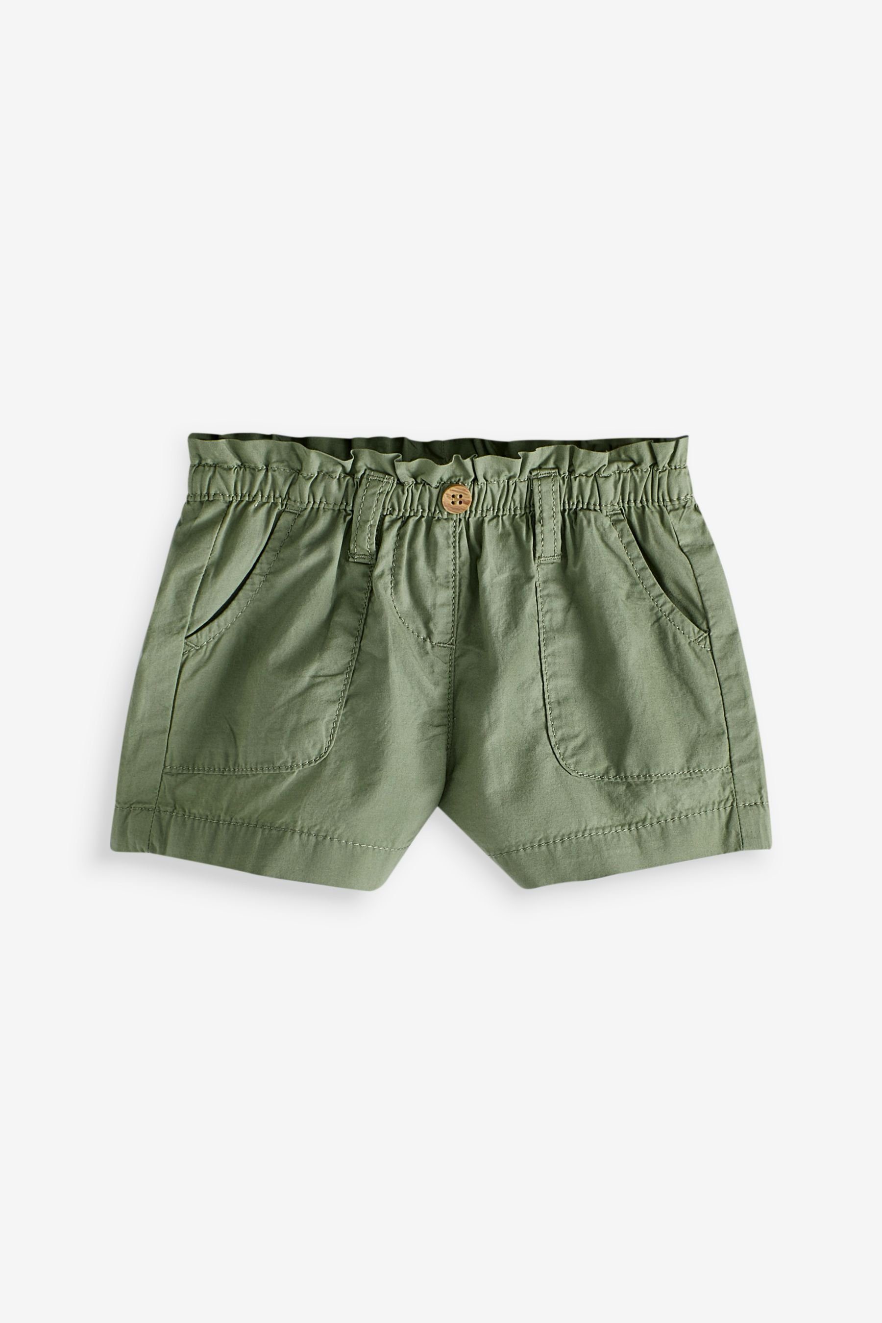 Baumwoll-Shorts (1-tlg) Next Green Khaki Shorts