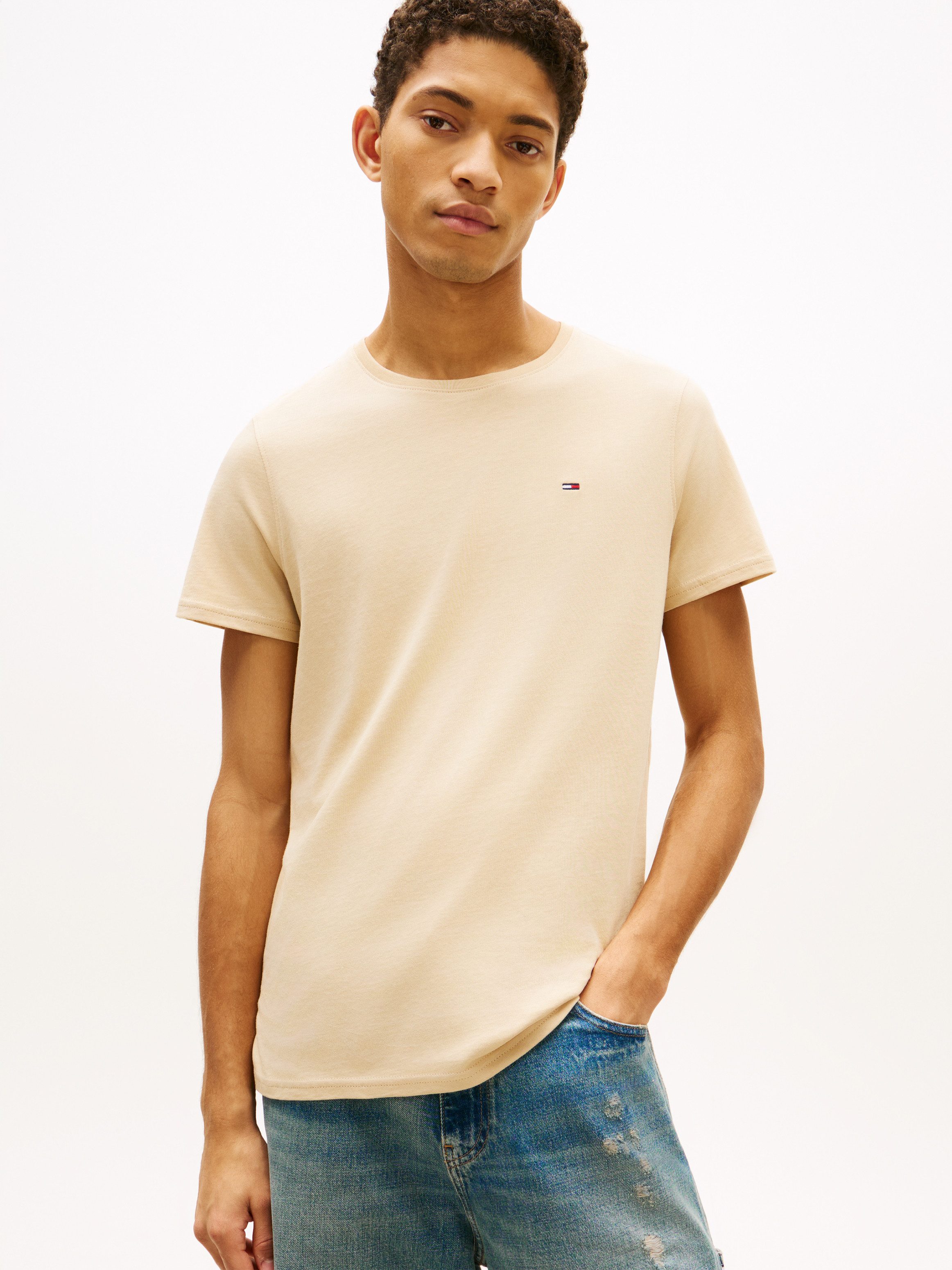 Tommy Jeans T-Shirt TJM ESSENTIAL SOLID TEE mit Rundhalsausschnitt und deze günstig online kaufen