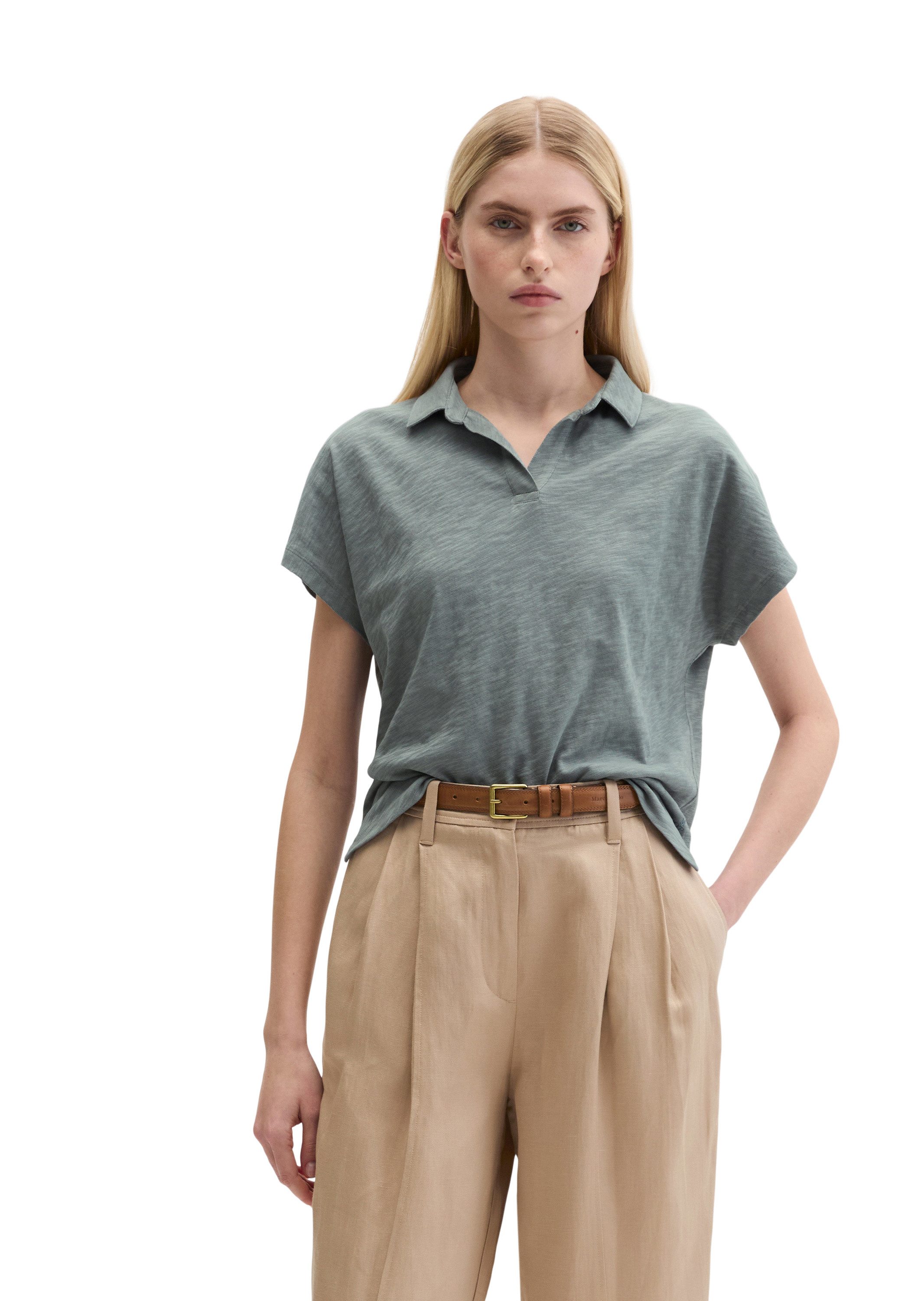 Marc O'Polo Poloshirt aus Slub Jersey