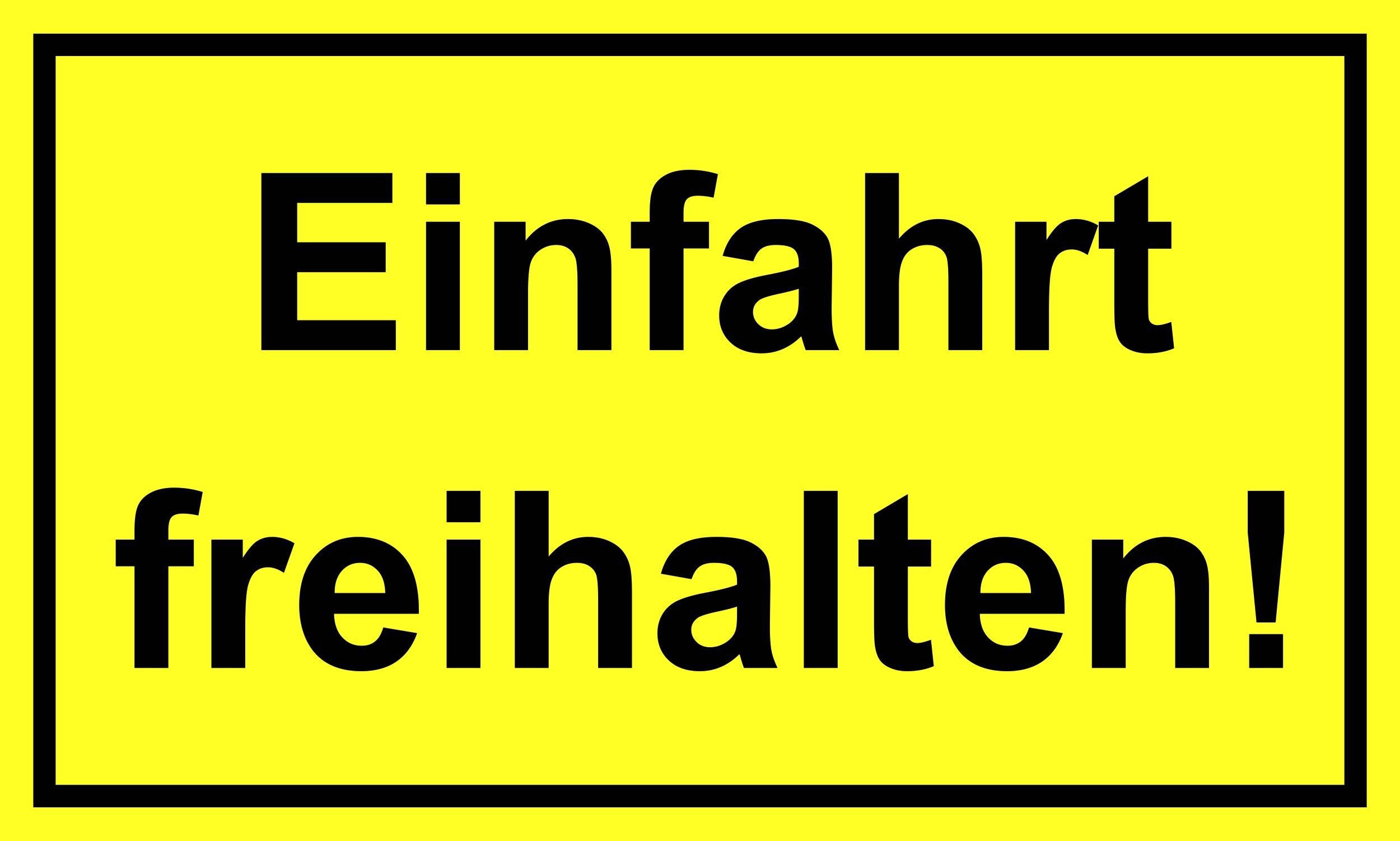 Hermann Schütz Hinweisschild Einfahrt freihalten!150 x 250 mm Kunststoff, (1 St)