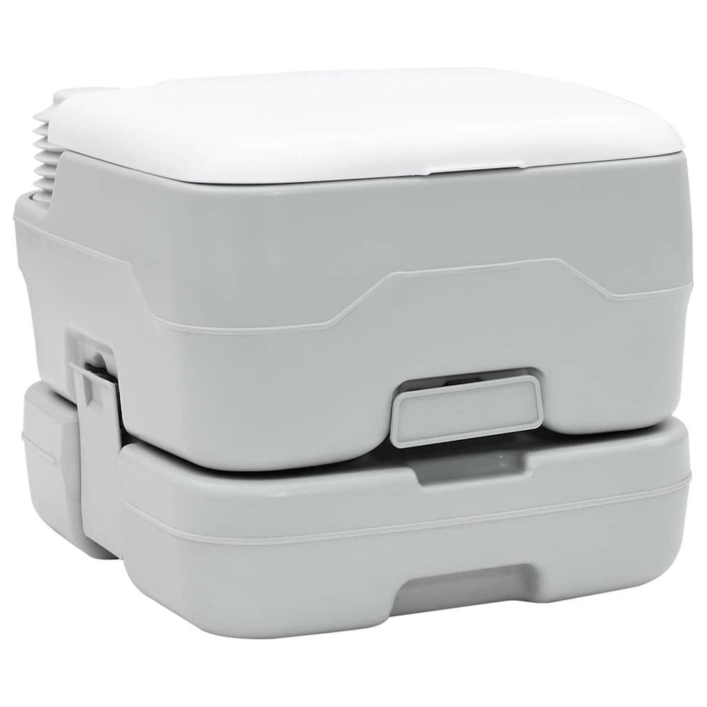 vidaXL Campingtoilette Portables Campingklo Grau 41.5 x 36.5 x 30 cm, (1-St)