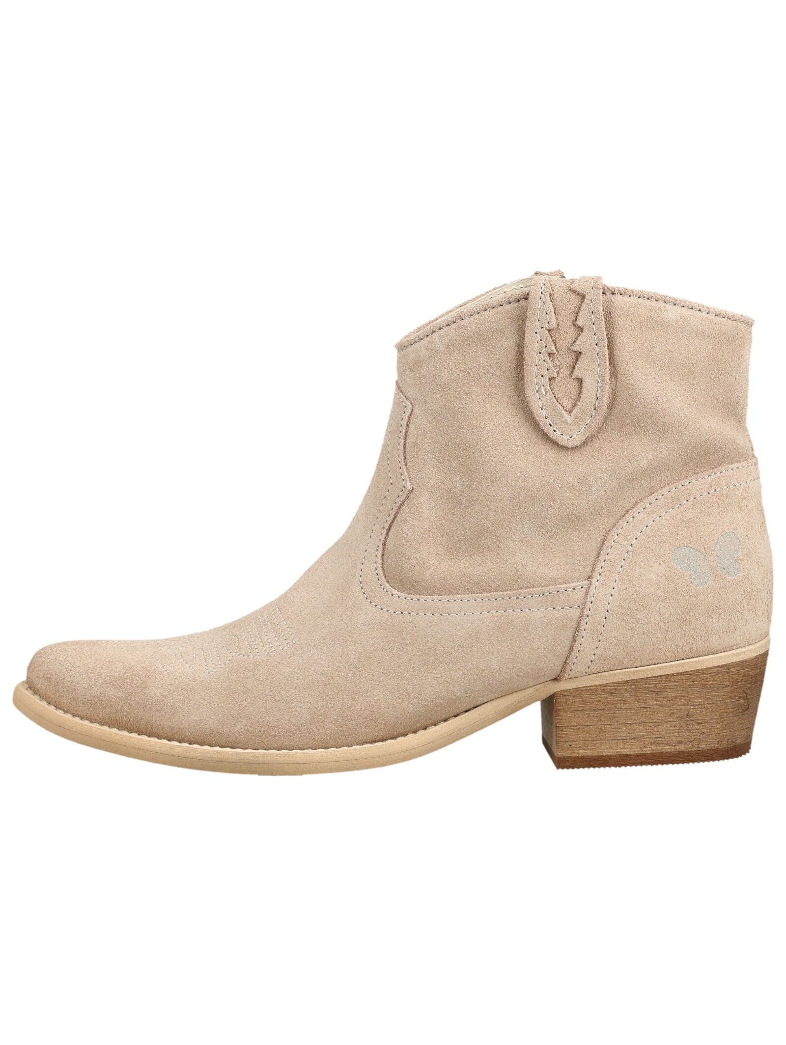 Felmini Stiefelette Veloursleder . Cowboy Stiefelette