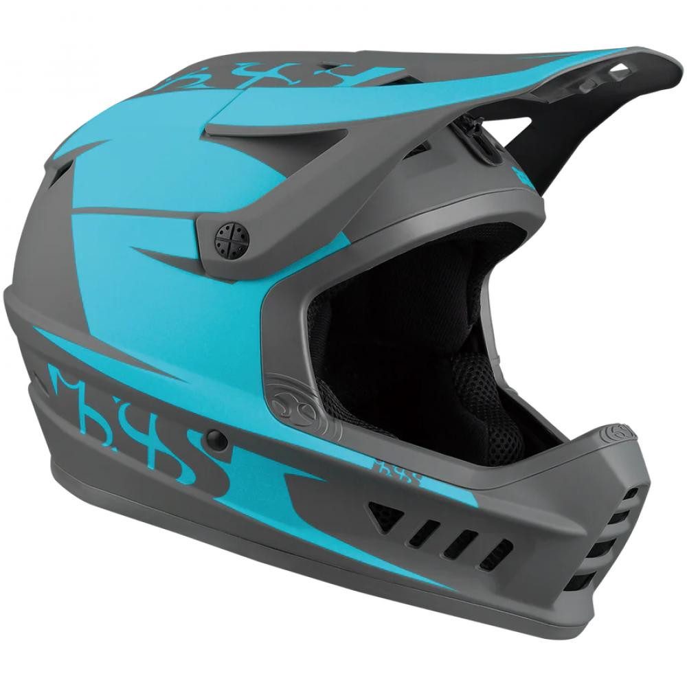 IXS Fahrradhelm iXS XACT Evo Fullface MTB-Helm Lagoon Graphite, Größe M/L 57-59 cm, AB