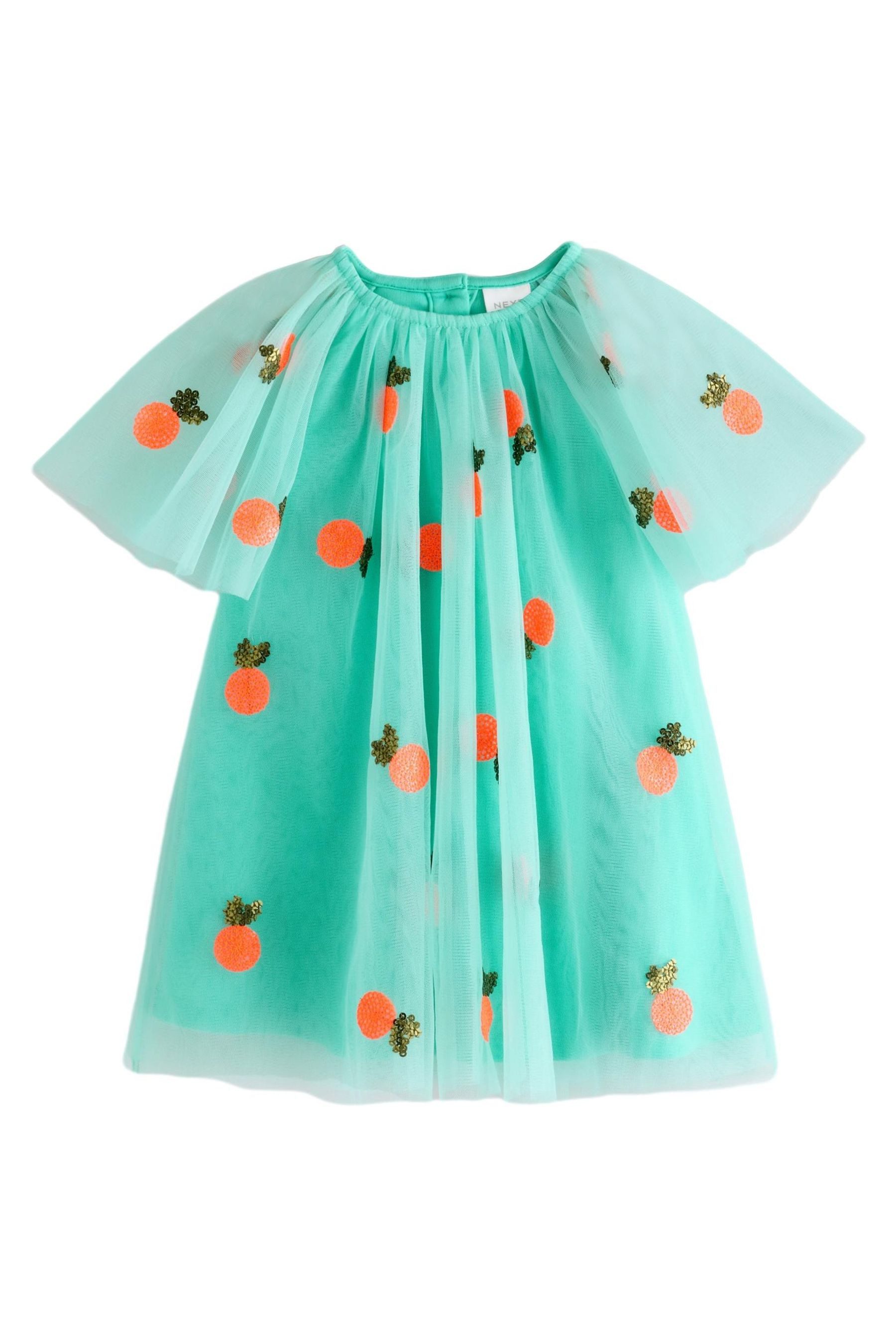 Mädchen Fee Kostüm Mit Pailletten – Aqua Blau & Pink, Inkl. Flügel, Für Alter 3-8 Jahre