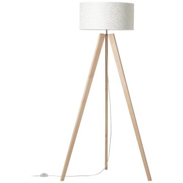 Lightbox Stehlampe, ohne Leuchtmittel, Stehlampe, 158 cm Höhe, Ø 50 cm, E27, max. 40 W, Holz/Textil