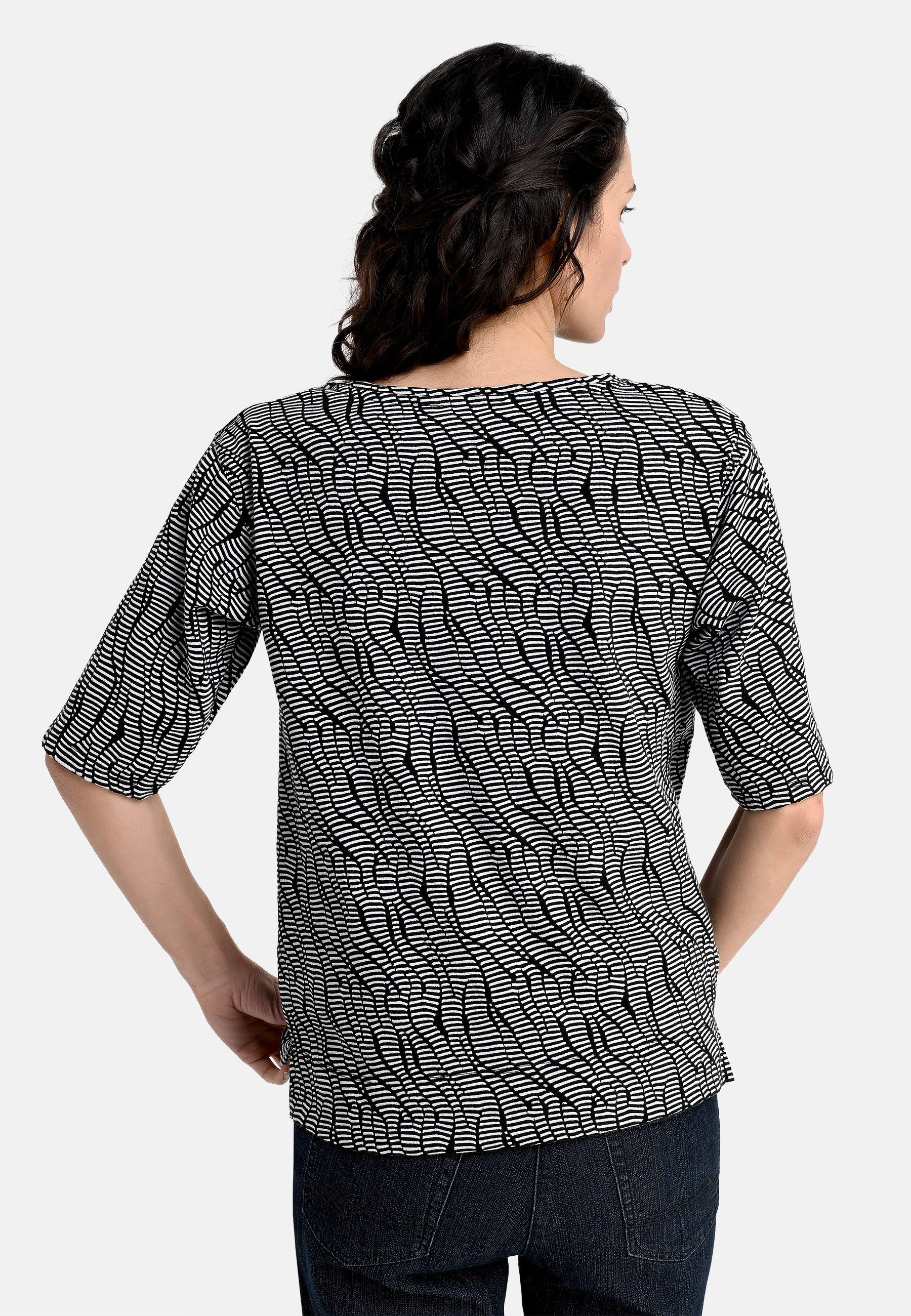 BICALLA T-Shirt Shirt mit Jacquard-Muster in günstig online kaufen