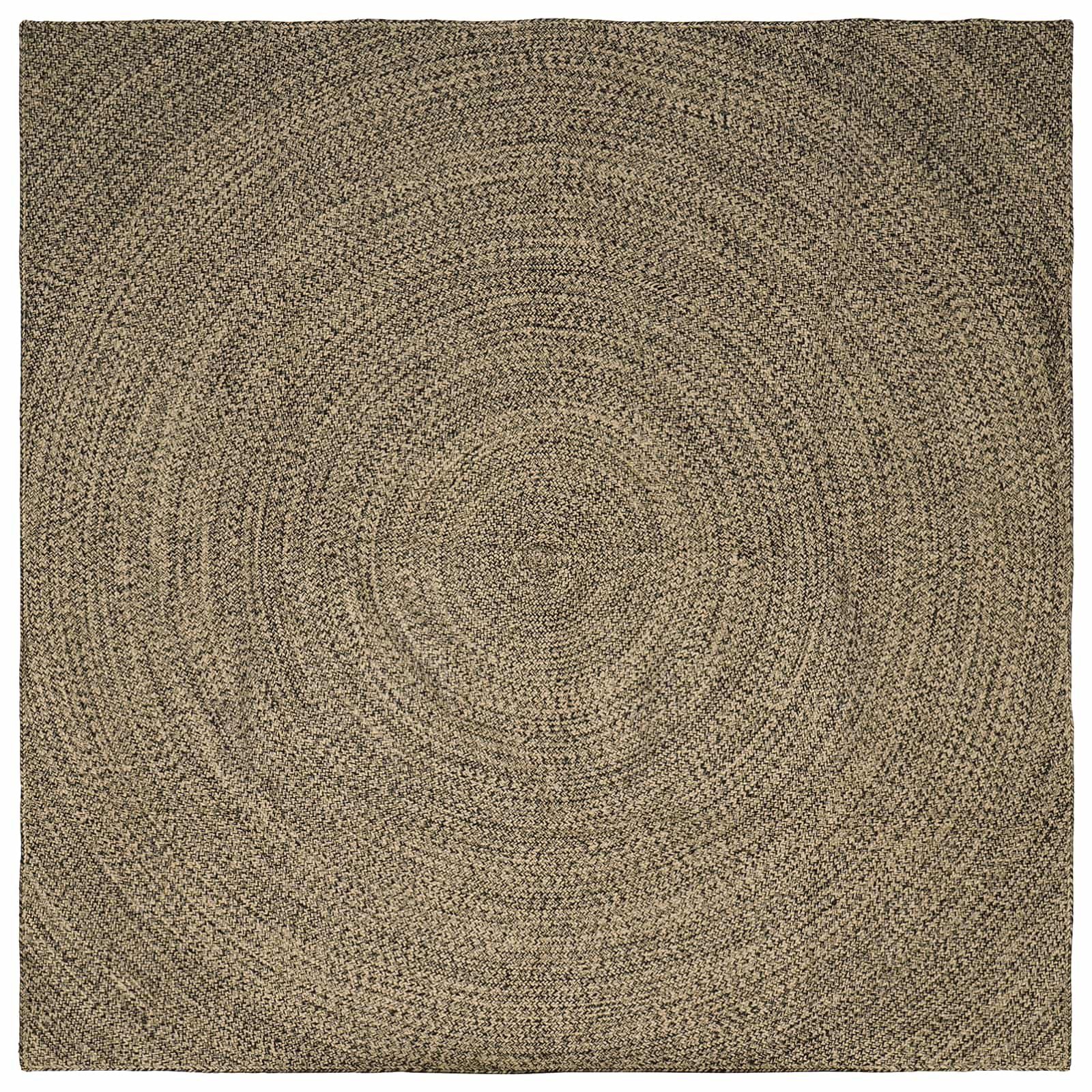 vidaXL Teppich Bereichsteppiche Natürlich und Schwarz 300 x 300 cm Jute