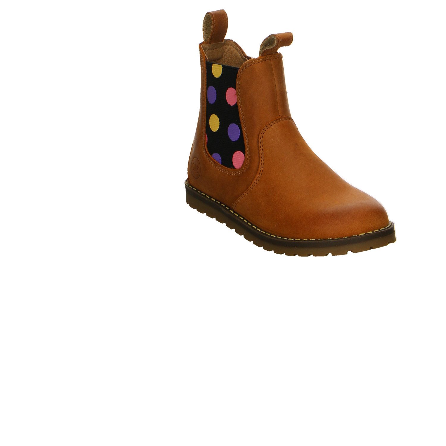 Lotta & Emil Lotta&emil Cognag/ Punkte Nubuk Klettstiefel Mädchen braun Klettschuh