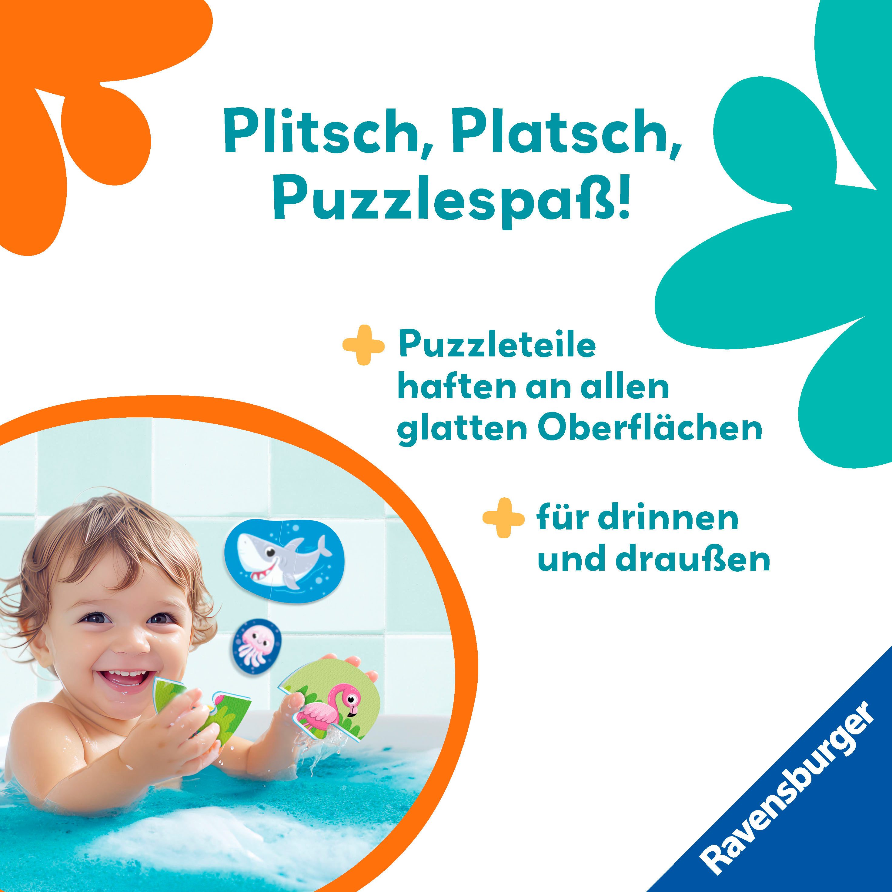 Ravensburger Badespielzeug Play+ Mein erstes Bade-Puzzle: Tiere – Bild 4 von 5