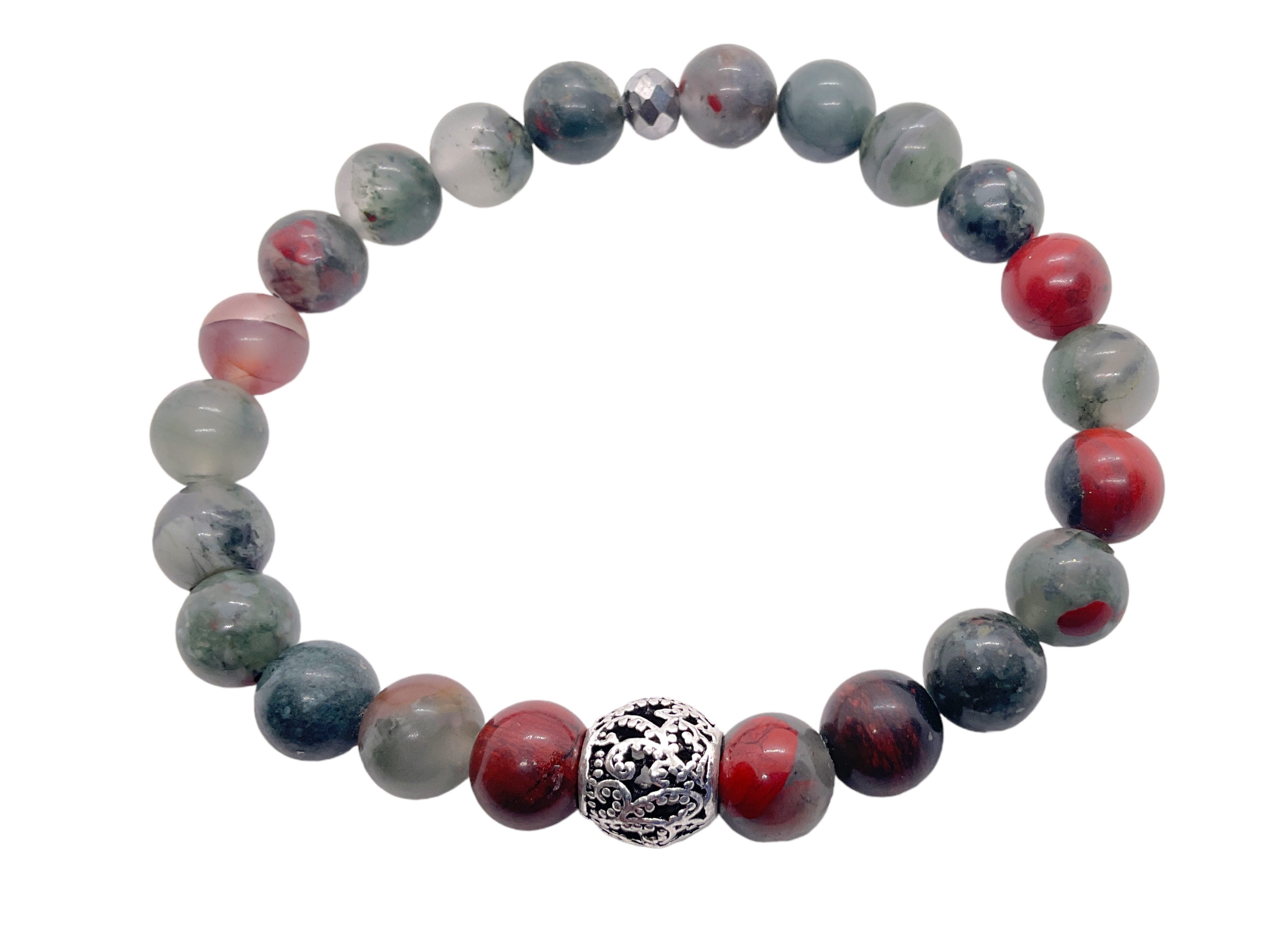 Steinfixx® Perlenarmband Edelsteinarmband afrikanischer Blutstein - Drachen günstig online kaufen