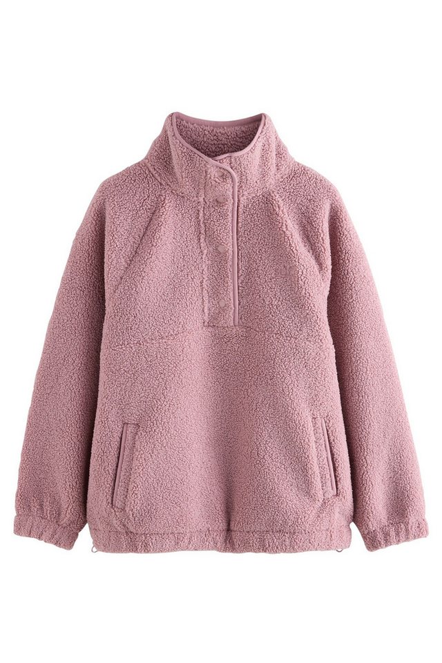self Fleecejacke Self. Borg-Pullover mit Druckknopfausschnitt (1-St)