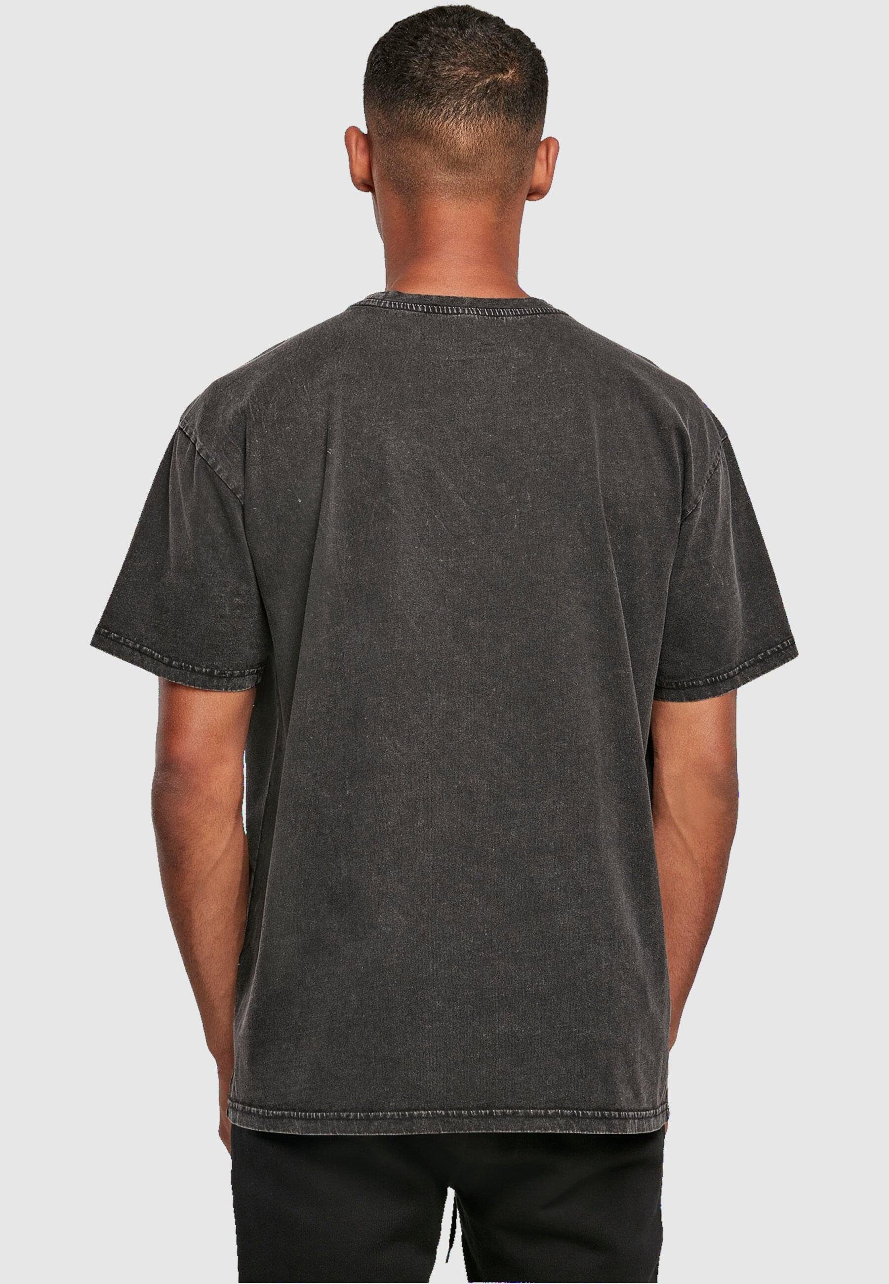 Boston X Tee Merchcode T-Shirt Acid Oversize (1-tlg) Heavy Washed black Herren