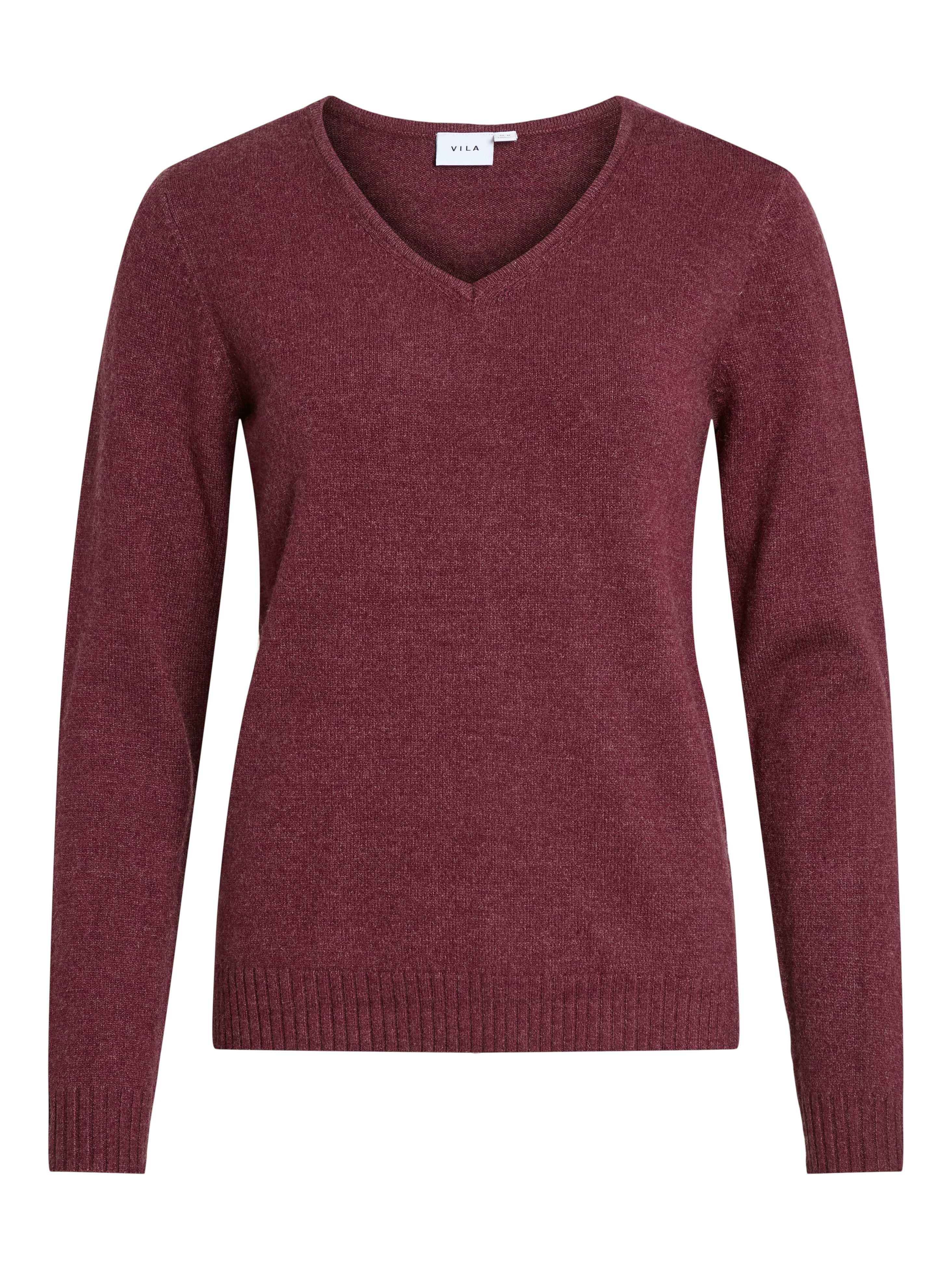 V-Ausschnitt-Pullover VIRIL V-NECK L/S KNIT TOP - NOOS