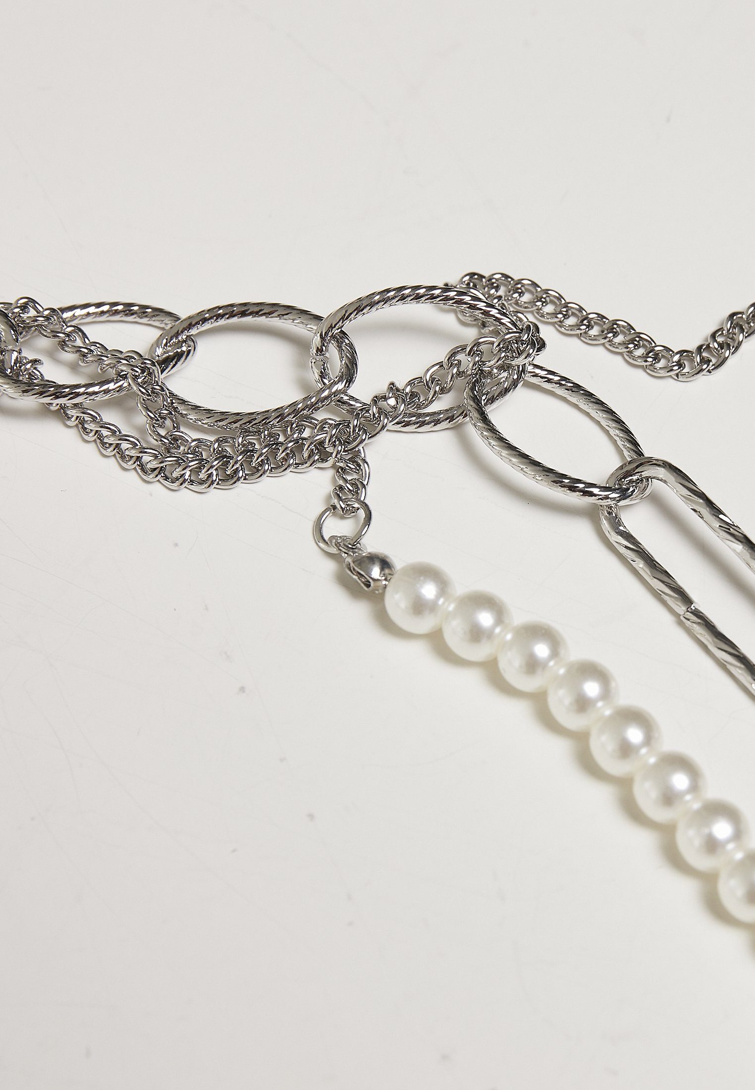 silver Ocean Layering Edelstahlkette Necklace Accessoires URBAN CLASSICS