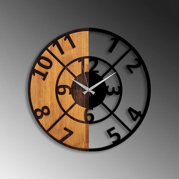 Wallity Wanduhr TNL1157,Schwarz, Wanduhren, 100% Holz