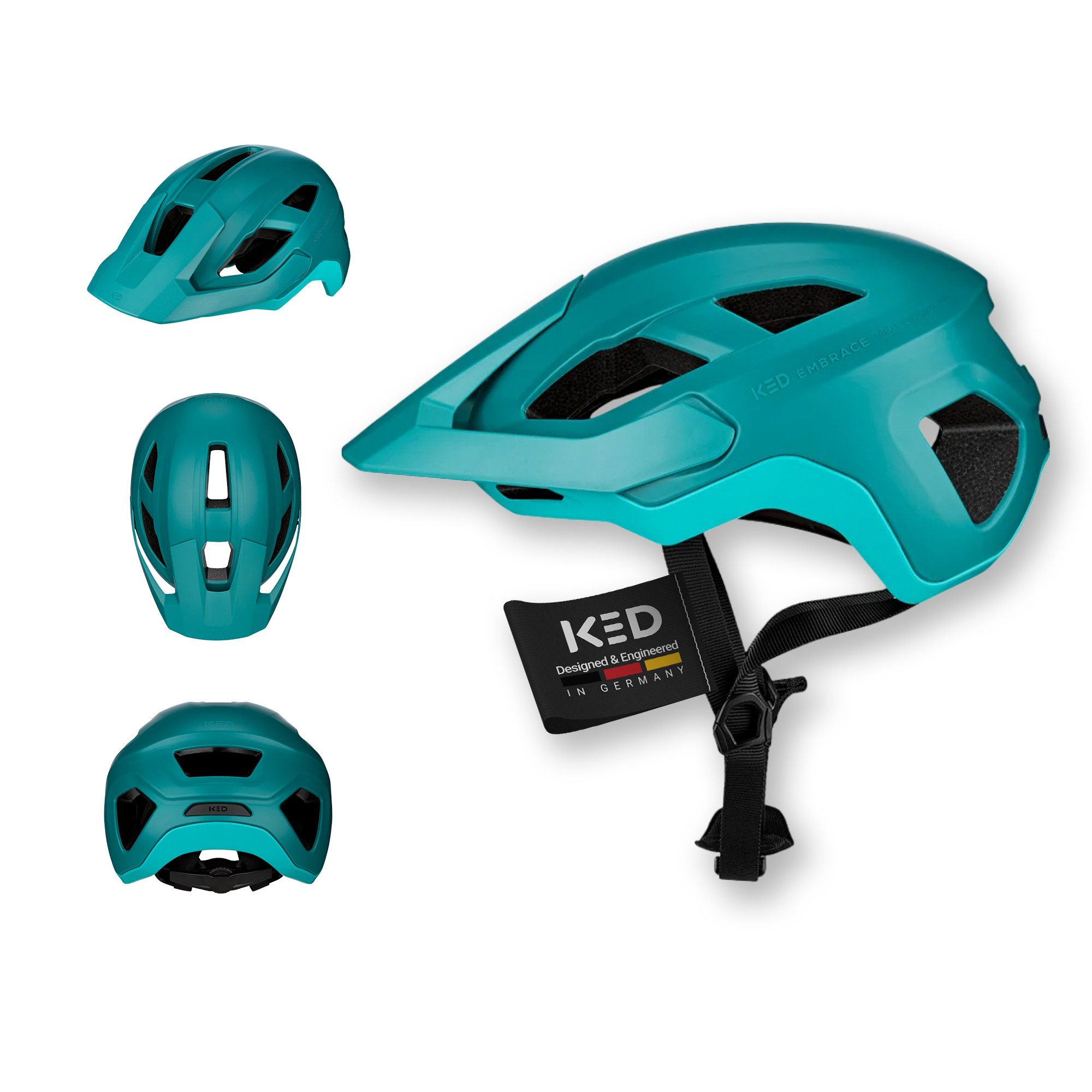 KED Fahrradhelm Embrace MU-1 Allround Helm, Unisex Fahrradhelm, Für City Trail Mit Verstellbarem Visier