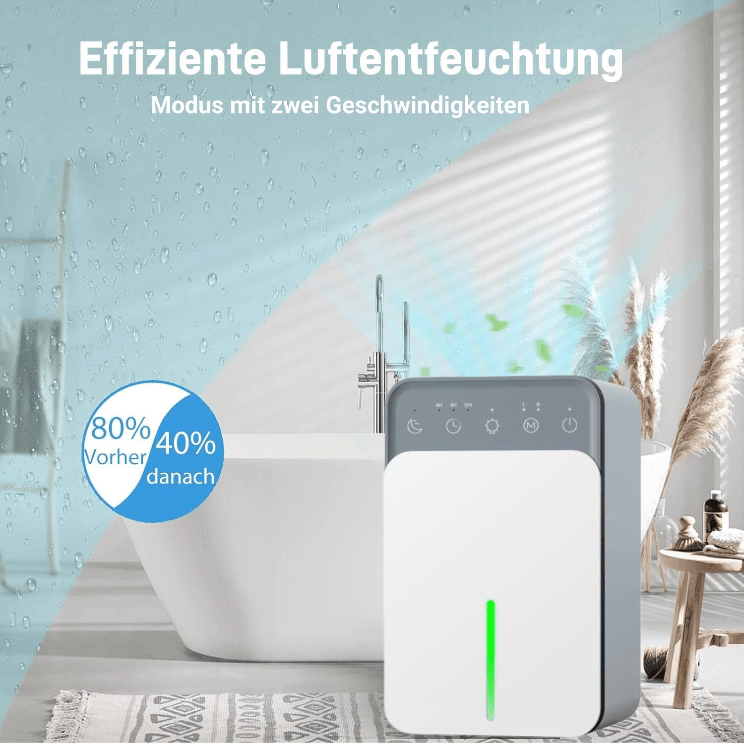 ibettertec Luftentfeuchter Elektrischer Luftreiniger, automatische Abtauung günstig online kaufen