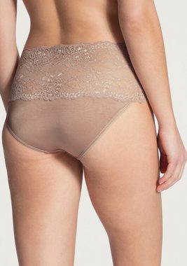 CALIDA High-Waist-Slip Sensual Secrets breiter, transparenter Spitzenbund, 14cm