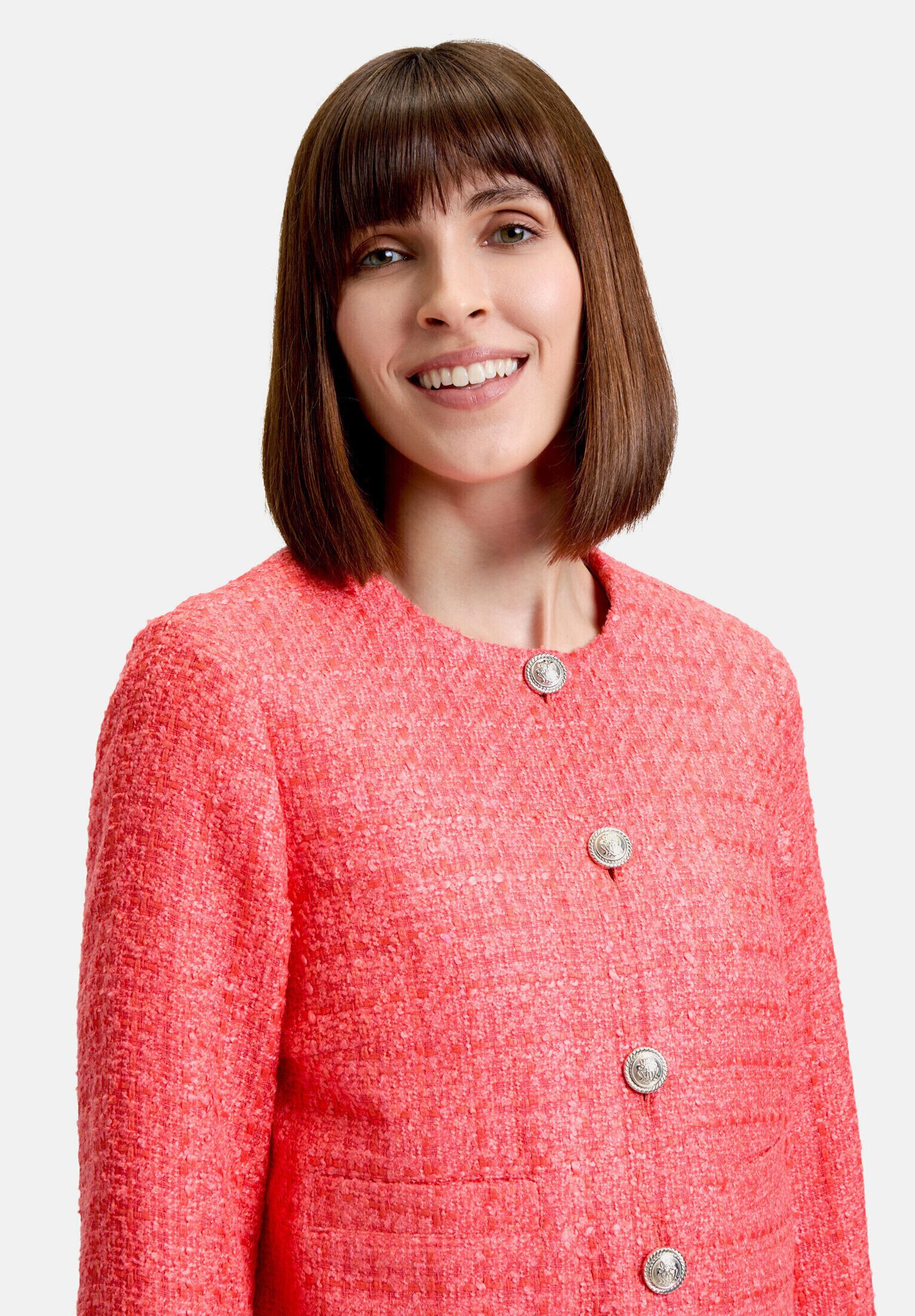 Betty Barclay Jackenblazer Damen mit Fransen Material