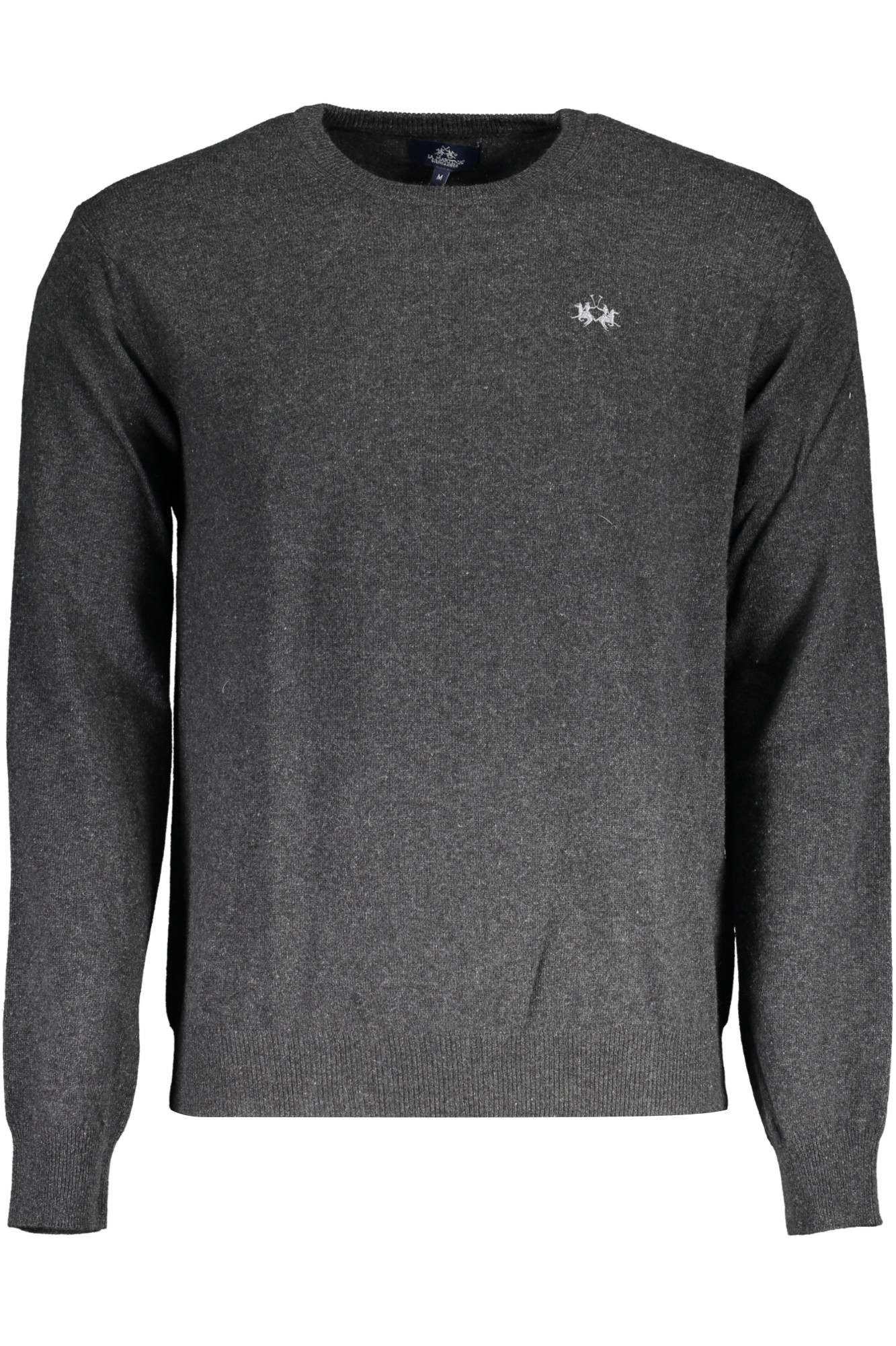 La Martina Strickpullover Eleganter Herren-Pullover Grau mit Stickerei und Logo-Details. € 116,99