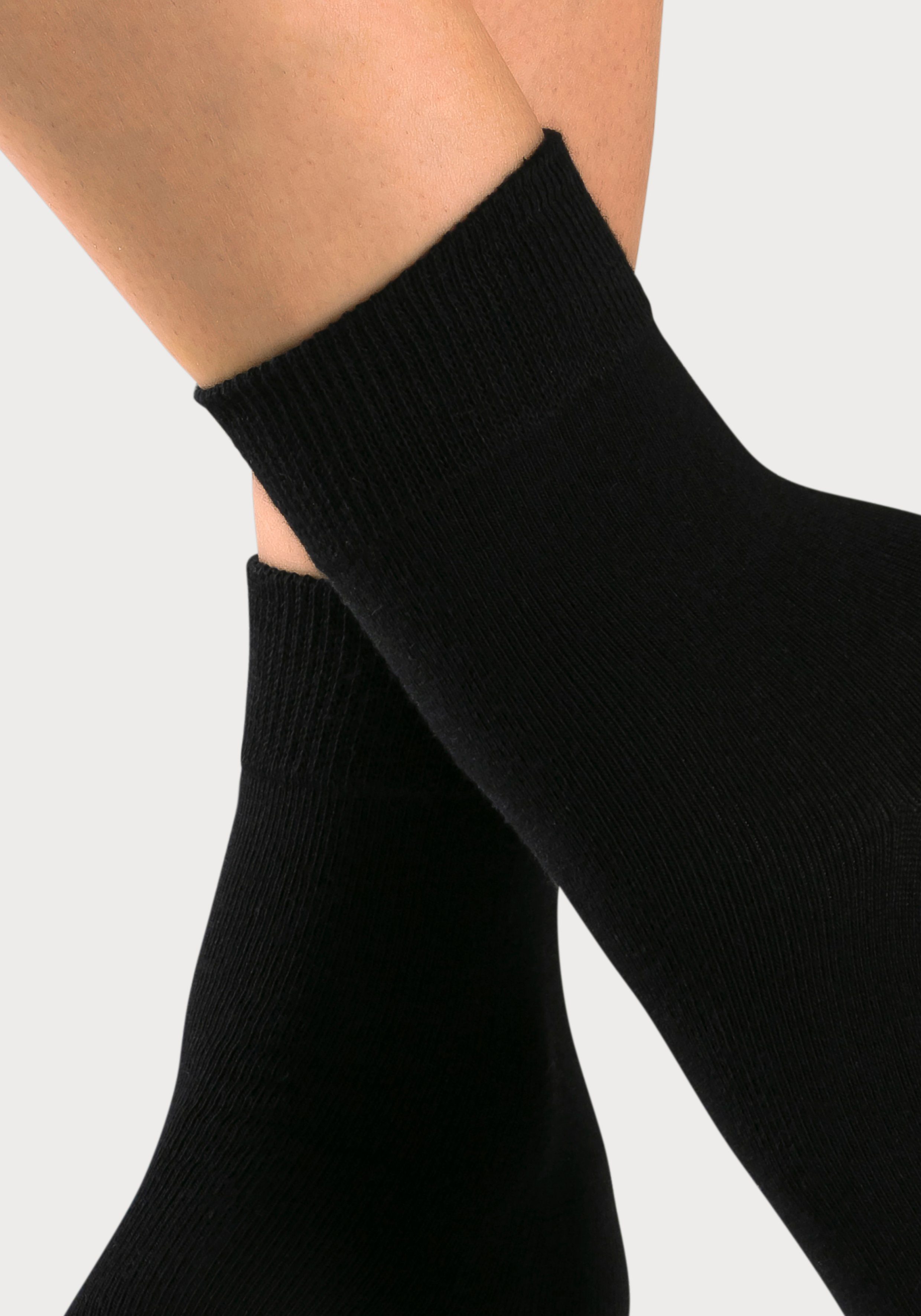 H.I.S Basicsocken Damen Herren Uni Socken, Alltagssocken (Packung, 5-Paar, Crew Socken Gr. 35-38 bis 43-46) mit besonders weichem Bündchen – Bild 4 von 5